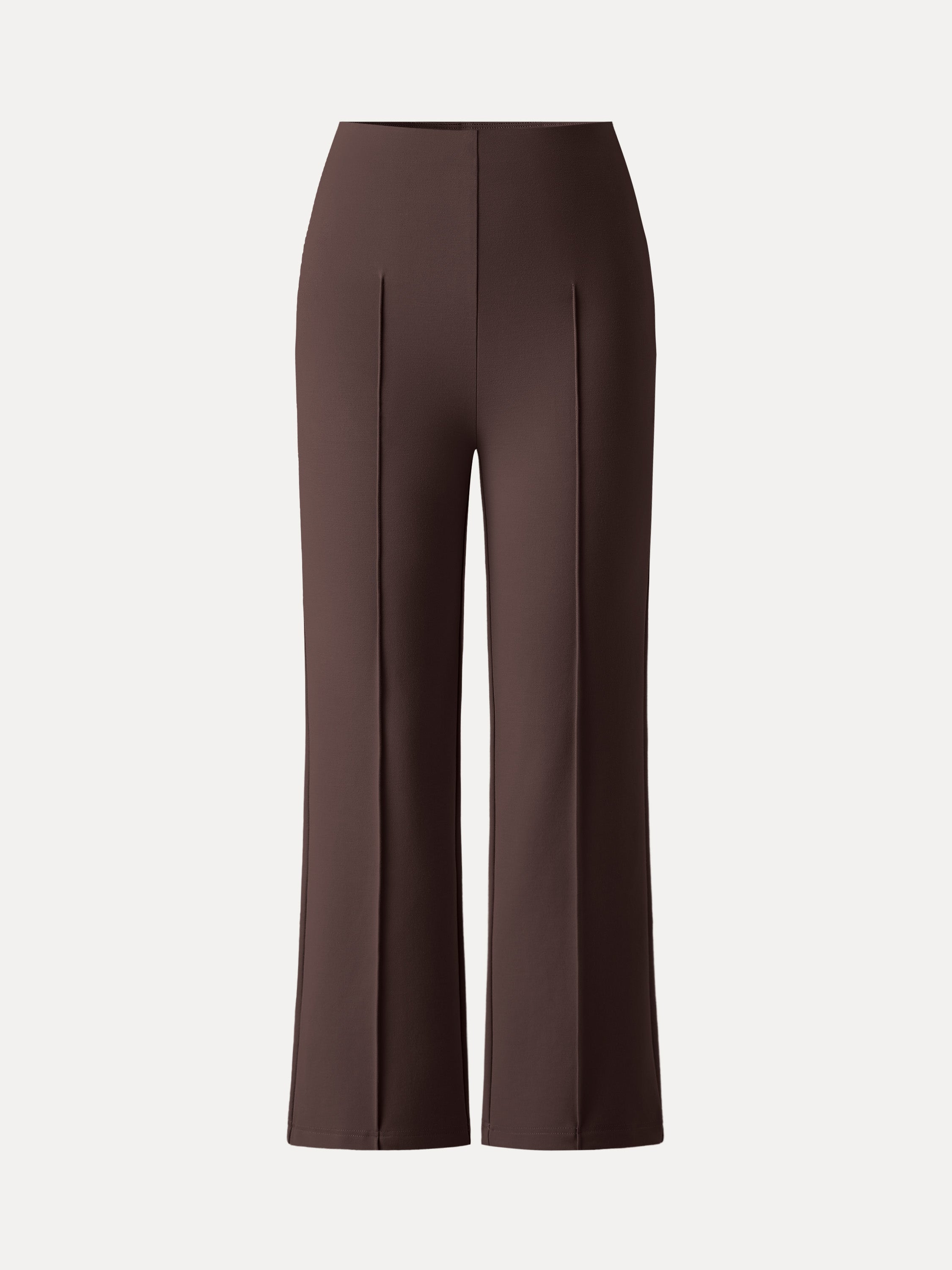 Wrinkle-Resistant High Rise Cropped Flare Leg Travel Pant