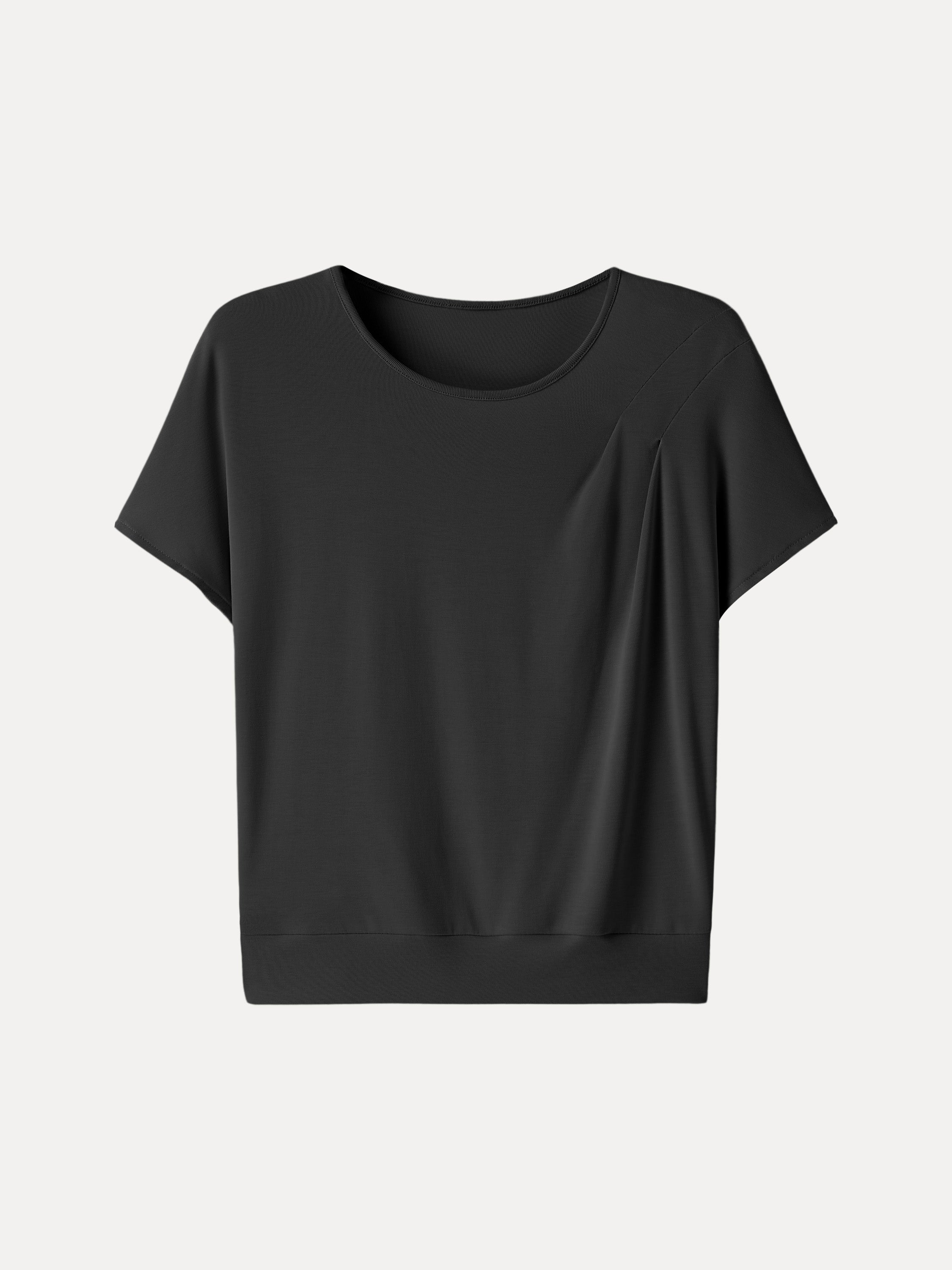 Sandwashed Relaxed Round Neck Cap Sleeve Tee