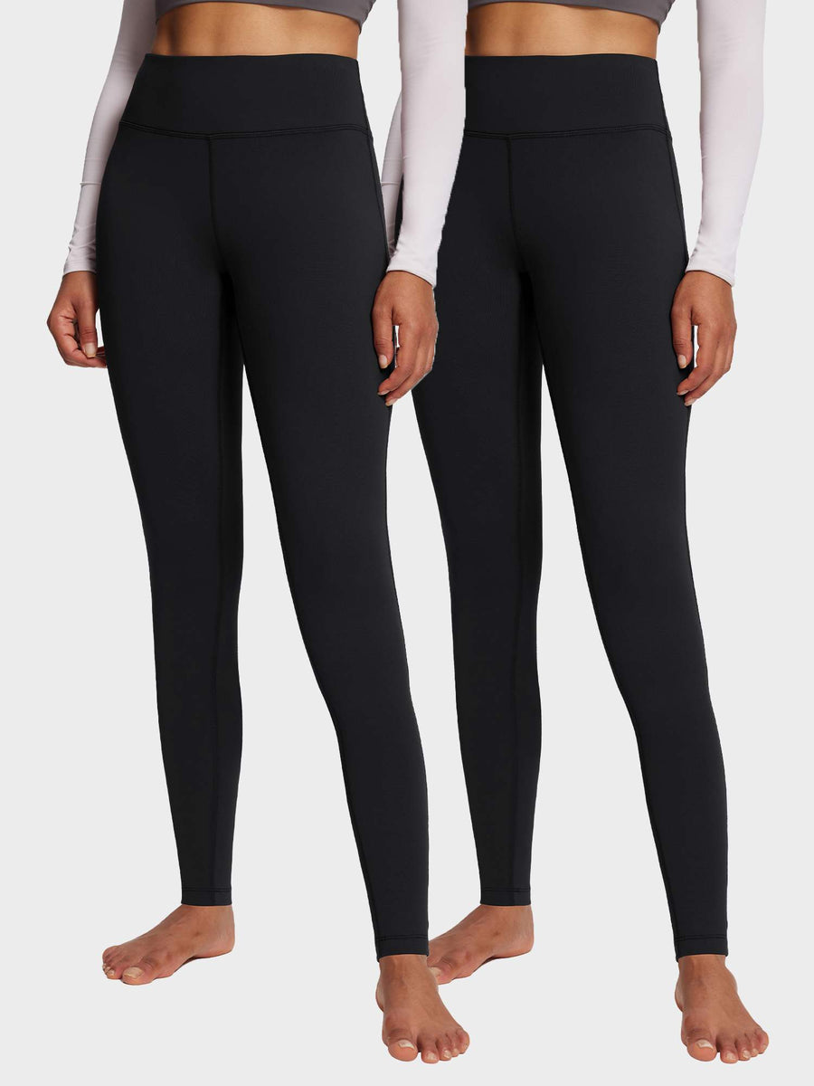 Thermal Warm Yoga Fleece Lined Leggings (2-Pack)