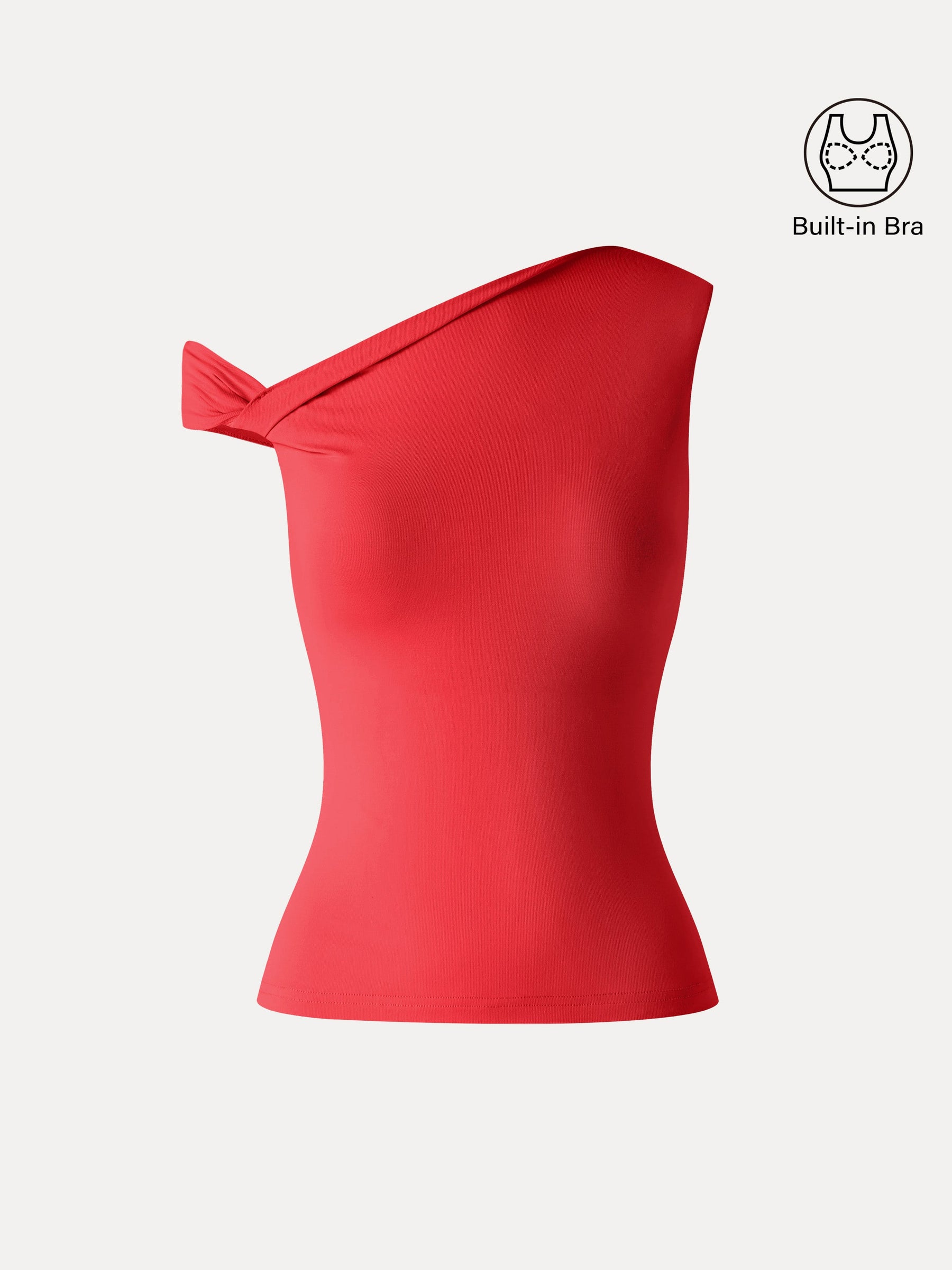 SkinKiss Asymmetrical Shoulder Bra Top