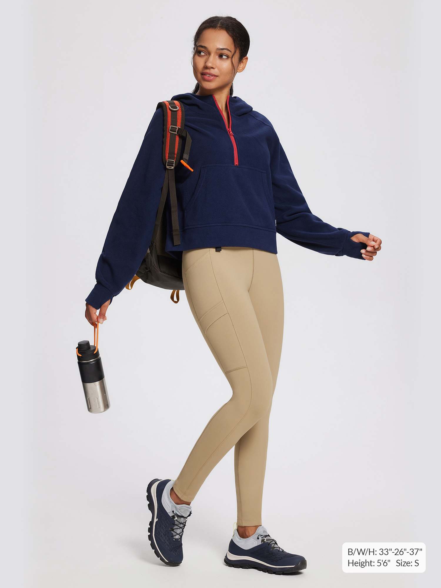 Laureate High-Rise Zipper Pockets Thermal Leggings
