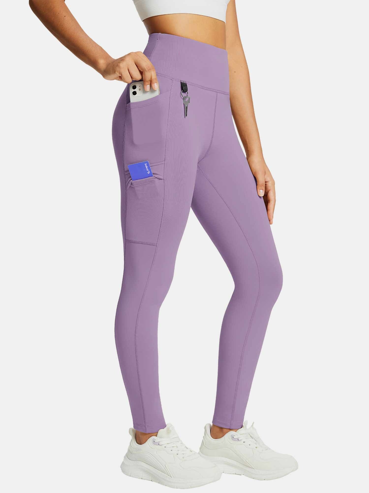 Laureate High-Rise Zipper Pockets Thermal Leggings