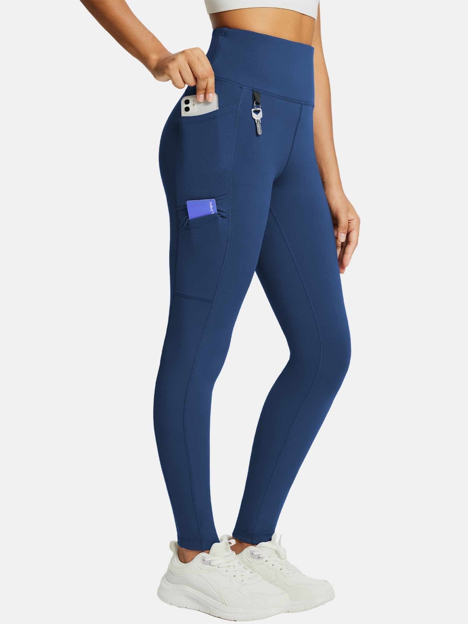 Laureate High-Rise Zipper Pockets Thermal Leggings