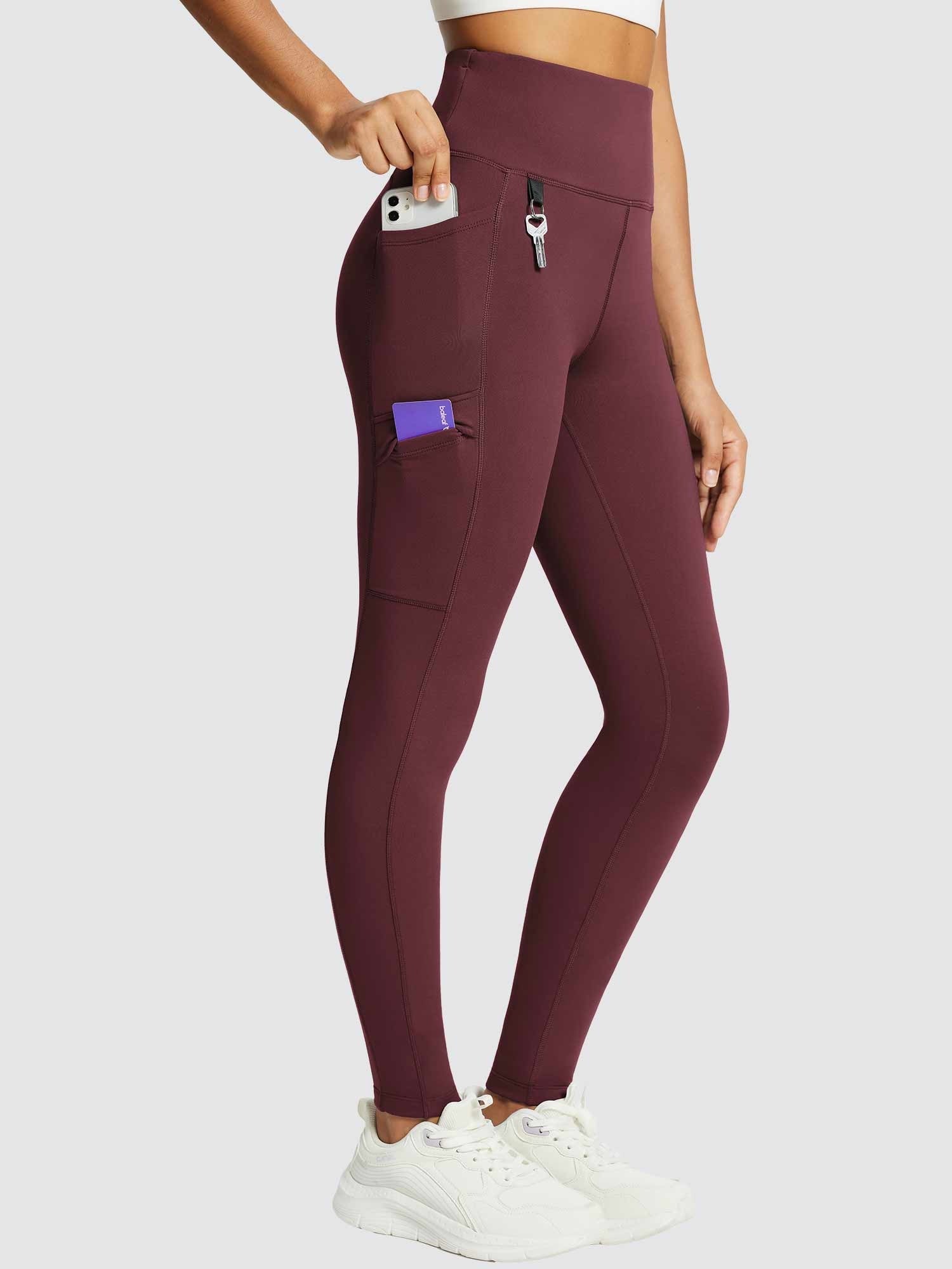 Laureate High-Rise Zipper Pockets Thermal Leggings