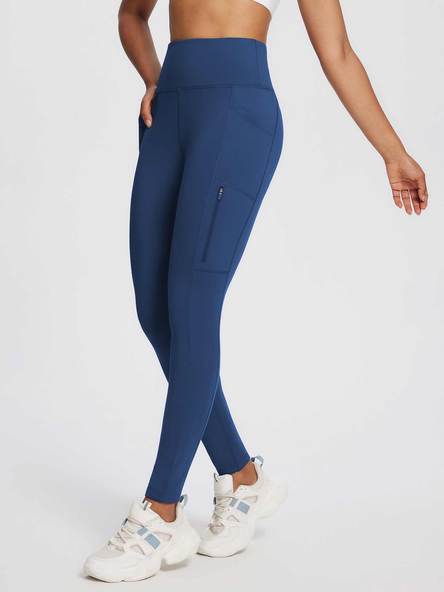 Laureate High-Rise Zipper Pockets Thermal Leggings