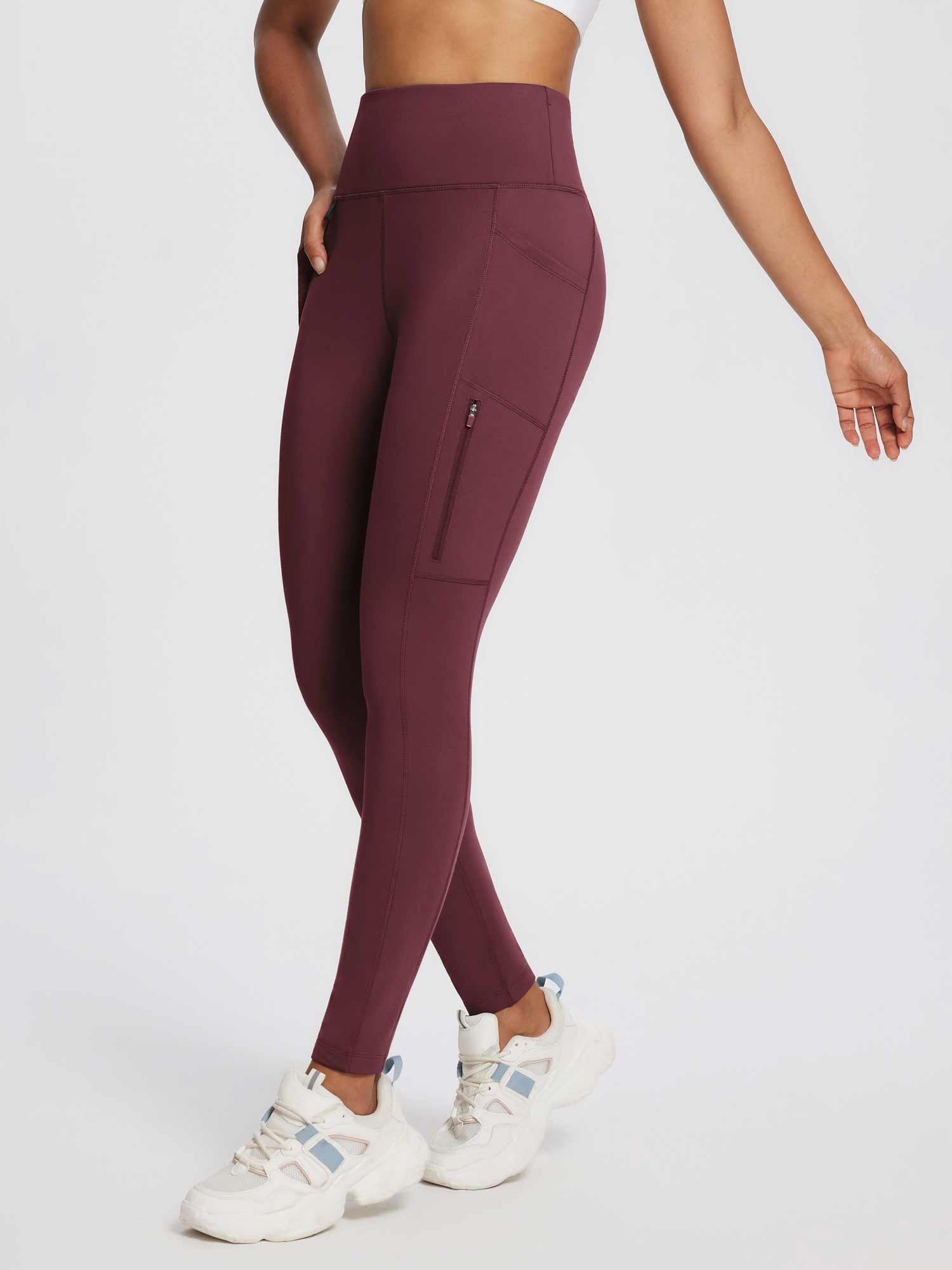 Laureate High-Rise Zipper Pockets Thermal Leggings