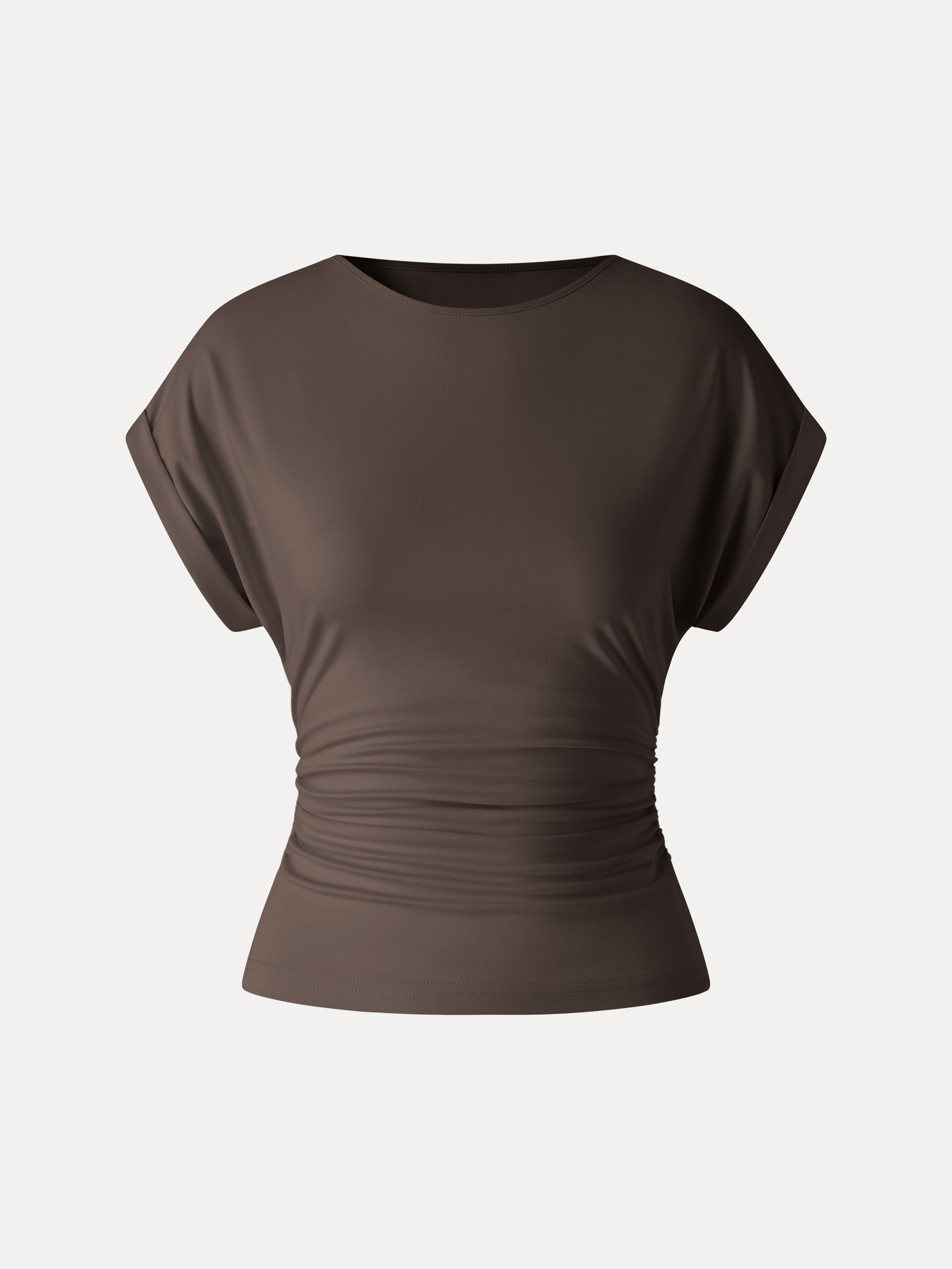 CoolTouch Round Neck Ruched Tee