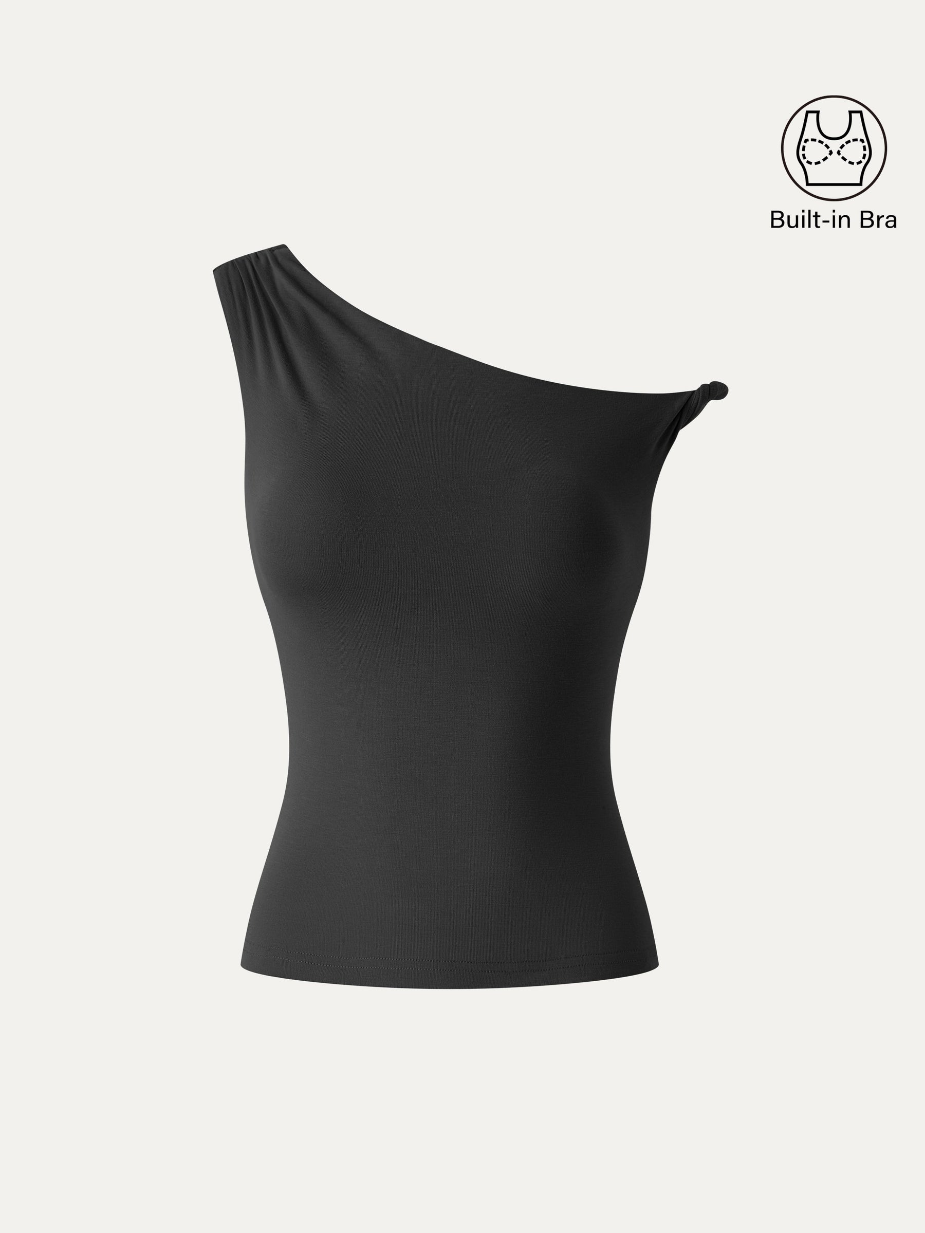 CoolTouch Asymmetrical Shoulder Bra Top