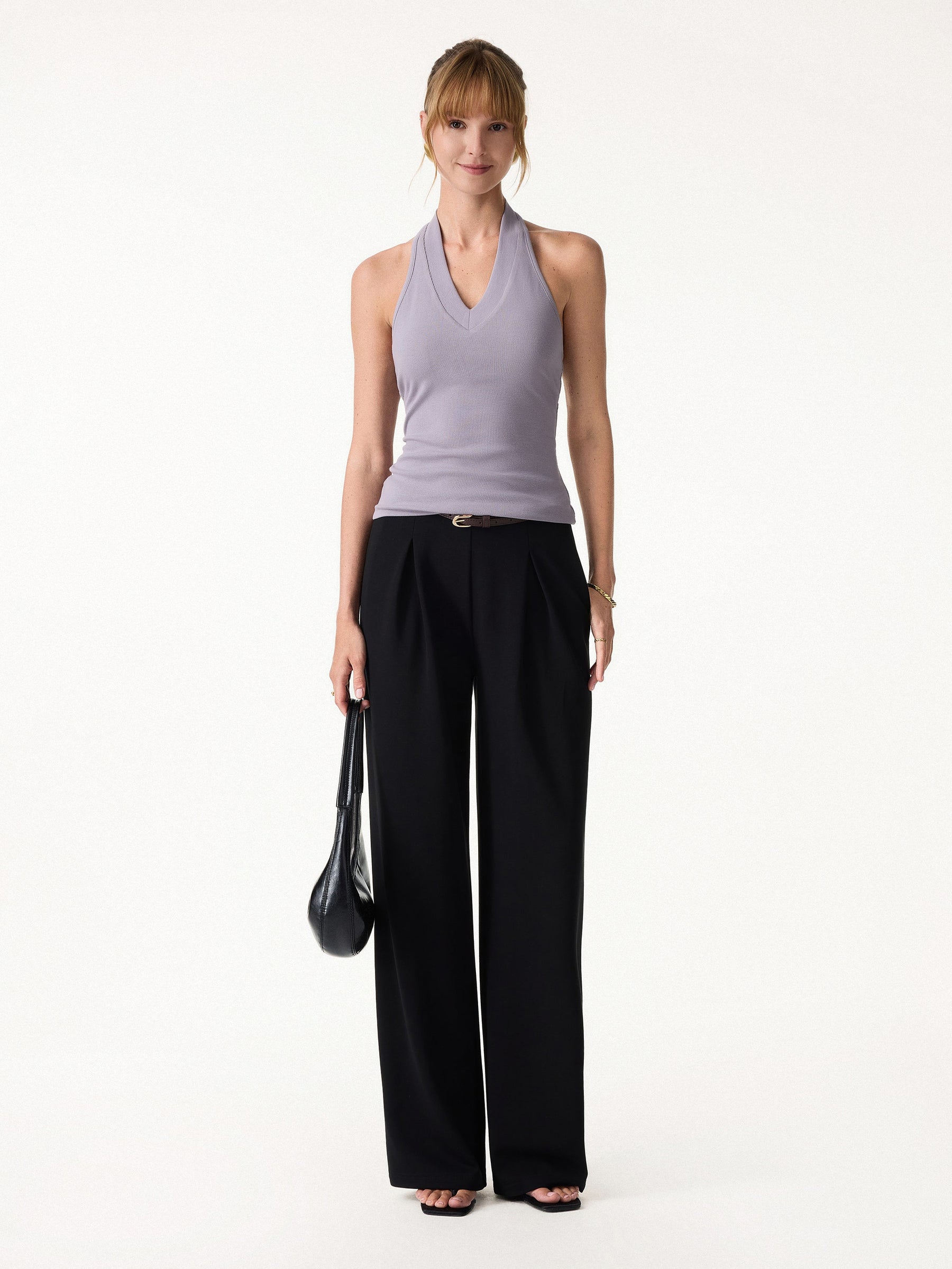 Plantive Halter Neck Open Back Bra Tank
