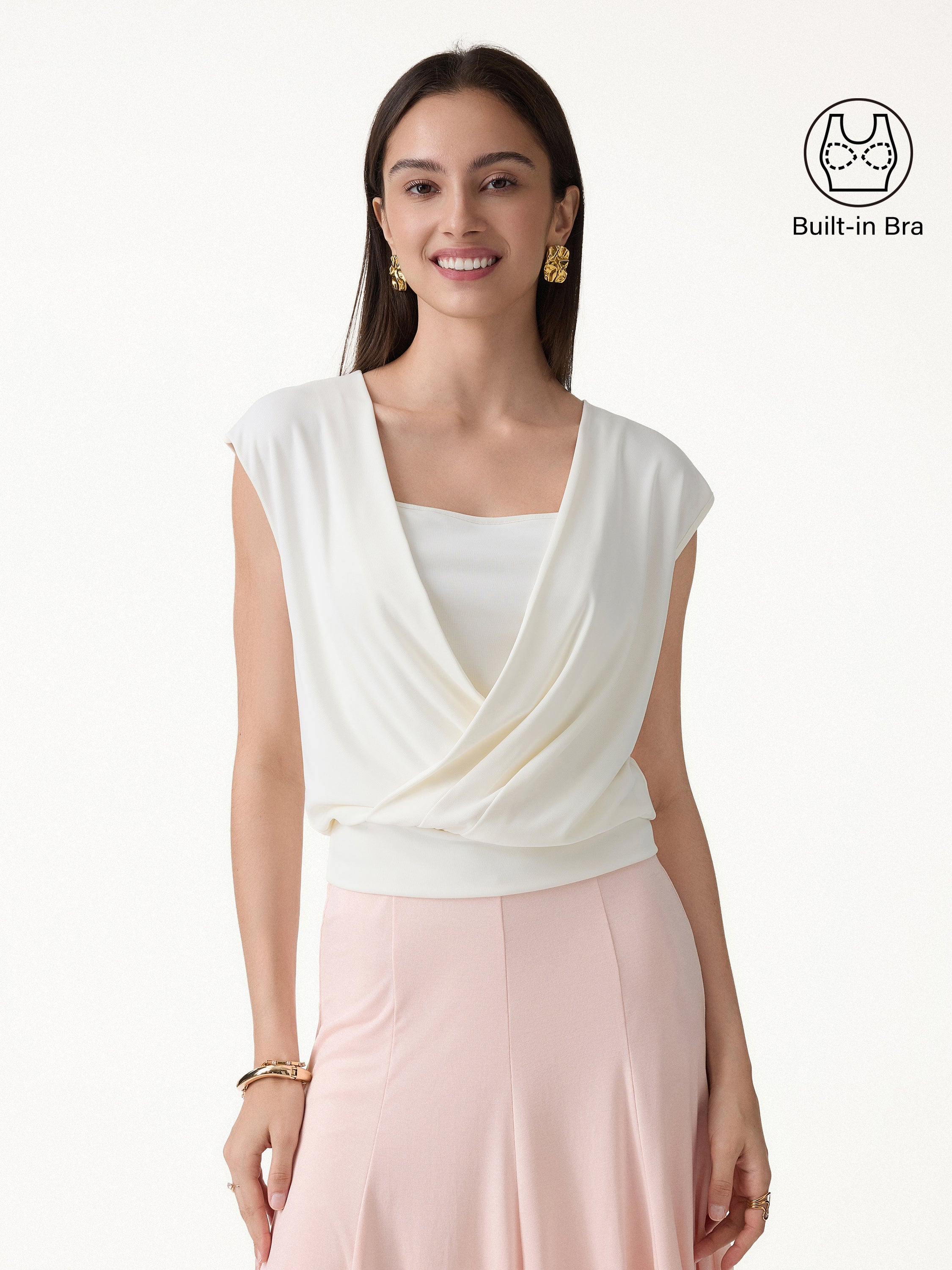 Sandwashed Modal 2-in-1 Wrap Bra Tank