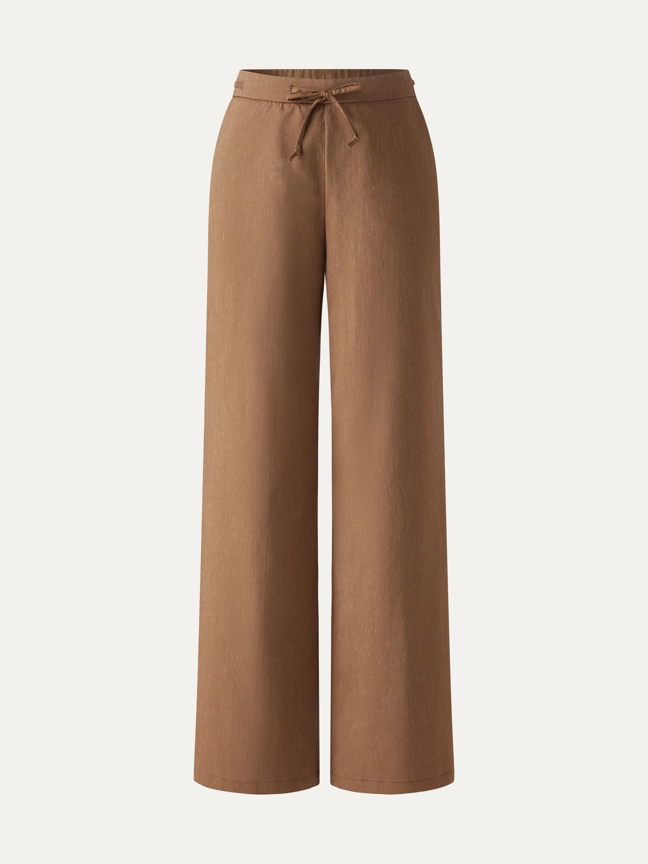 Linen Drawstring Wide Leg Pant with Pockets