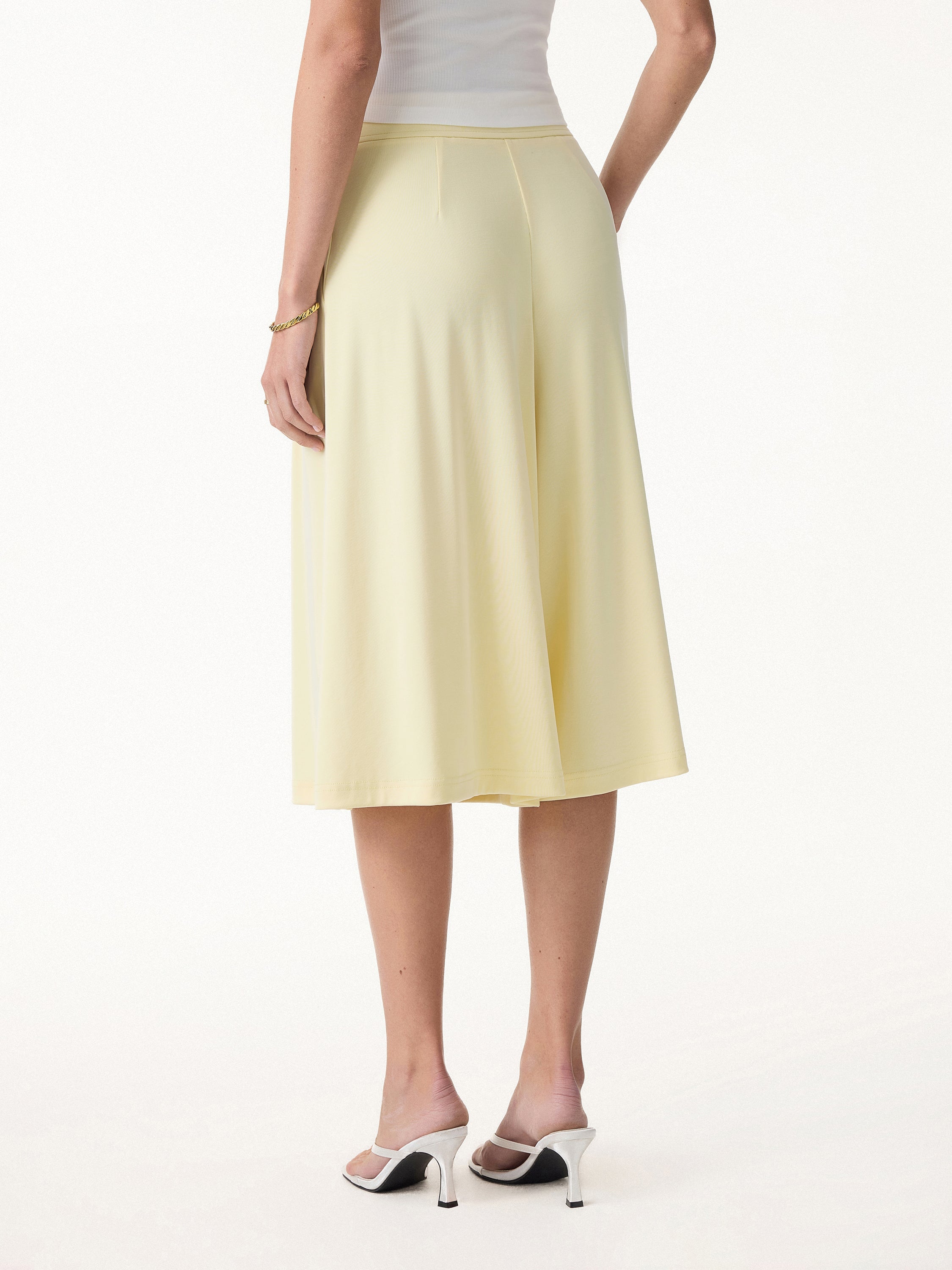 Sandwashed Super Flowy Cropped Palazzo Leg Pant with Pockets
