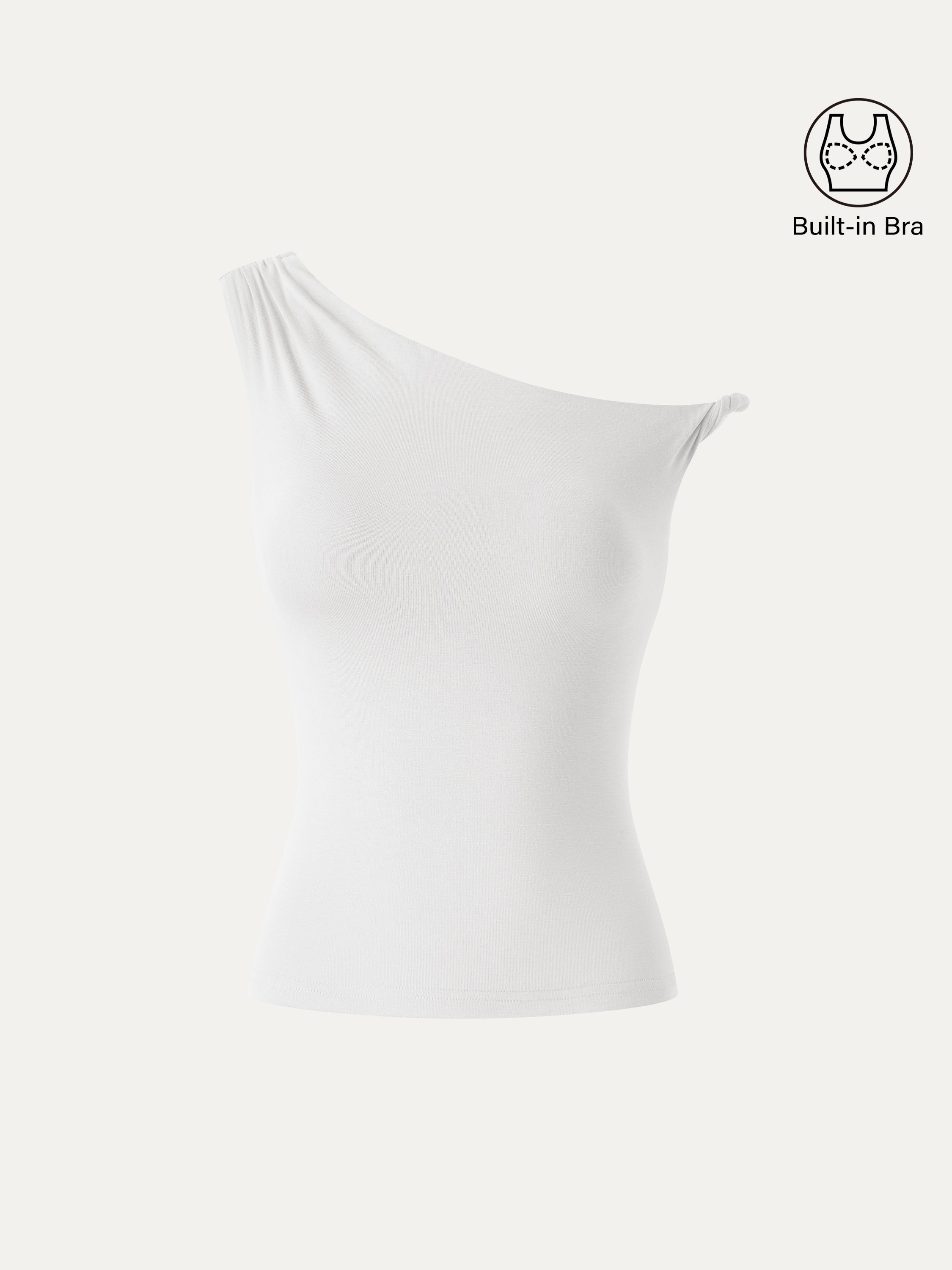 CoolTouch Asymmetrical Shoulder Bra Top