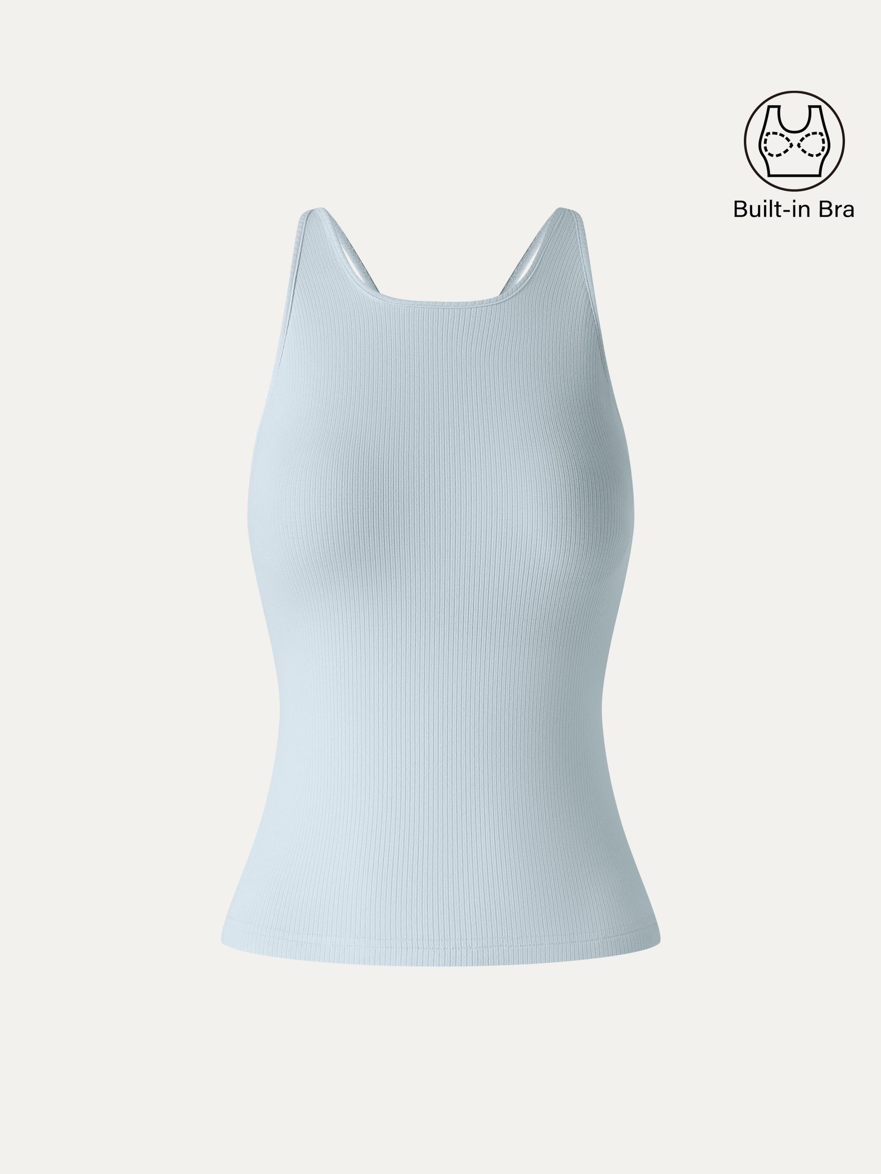 CoolTouch Ribbed Racer Back Bra Tank