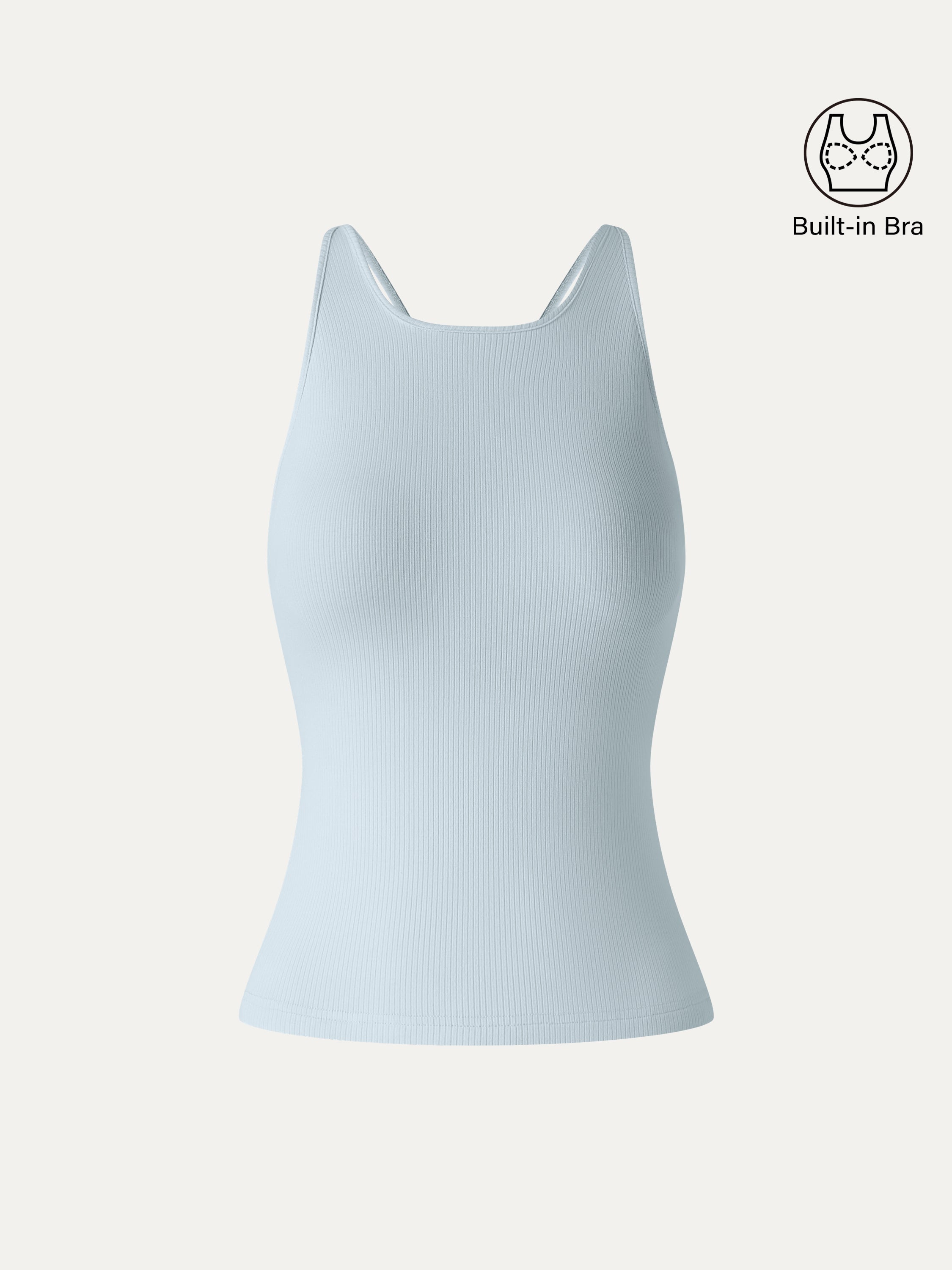 CoolTouch Ribbed Racer Back Bra Tank