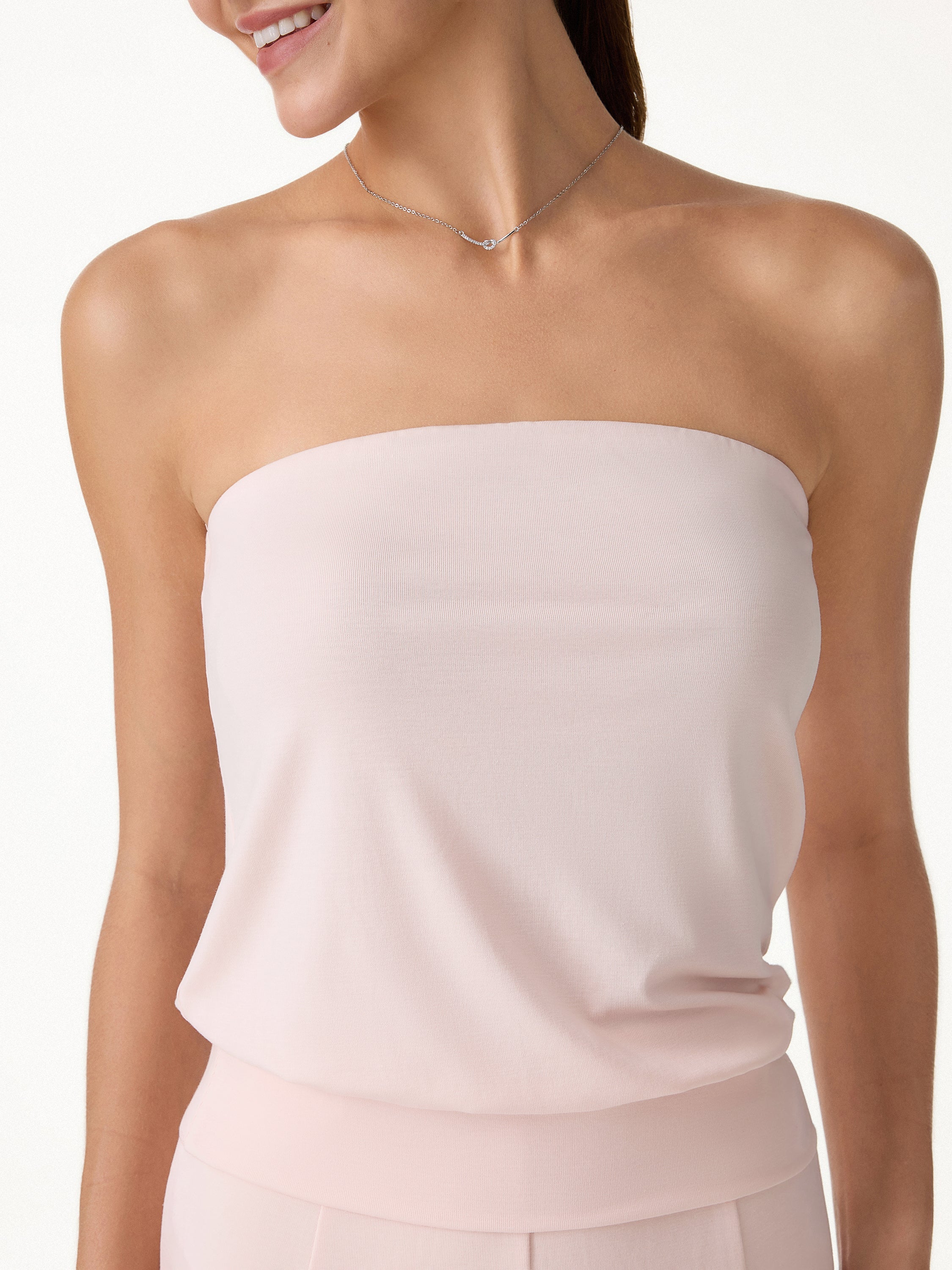 Lyocell Bandeau Banded Hem Bra Top