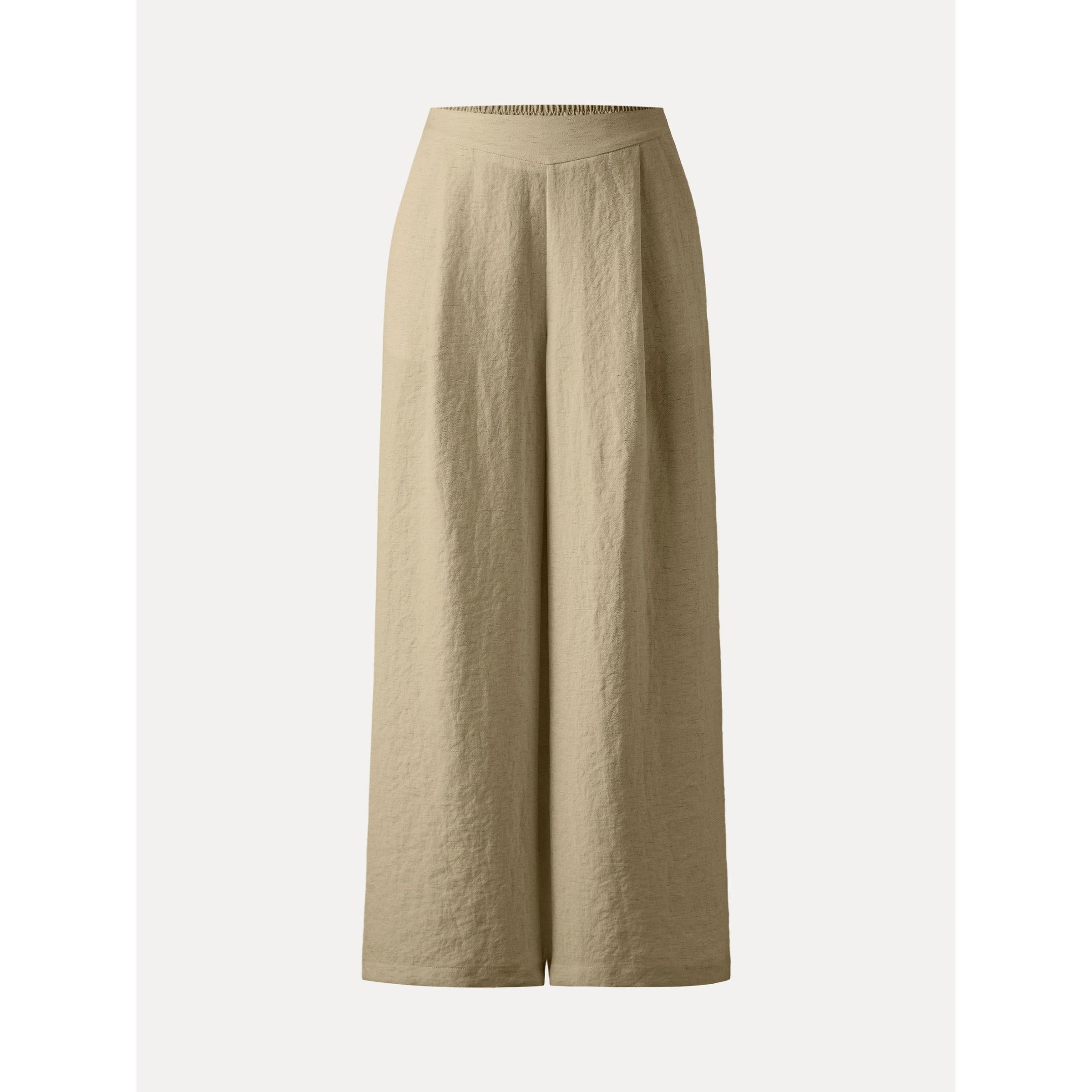 Breezy Linen-Like Mid Rise Wide Leg Pant with Pockets