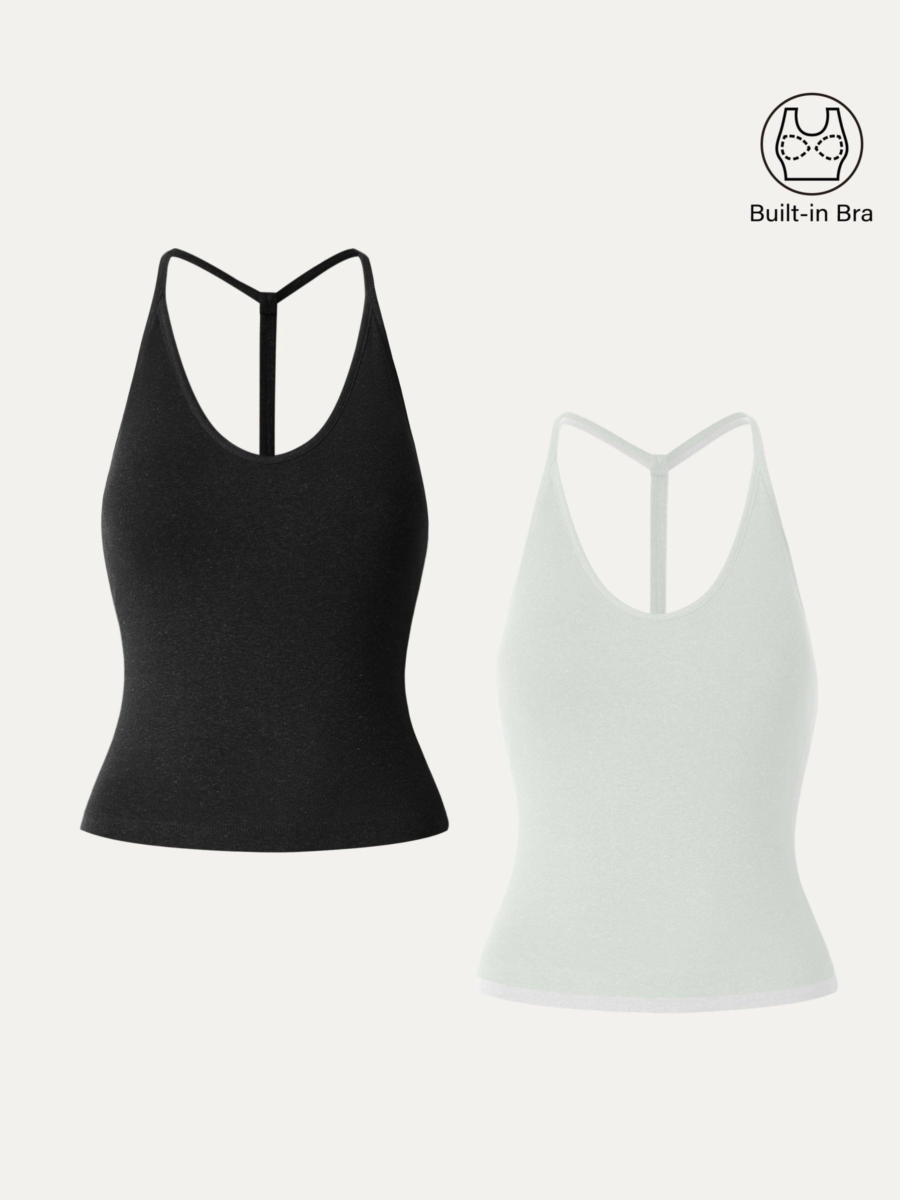 Soft Linen Luxe V-neck T-back Airy Bra Tank