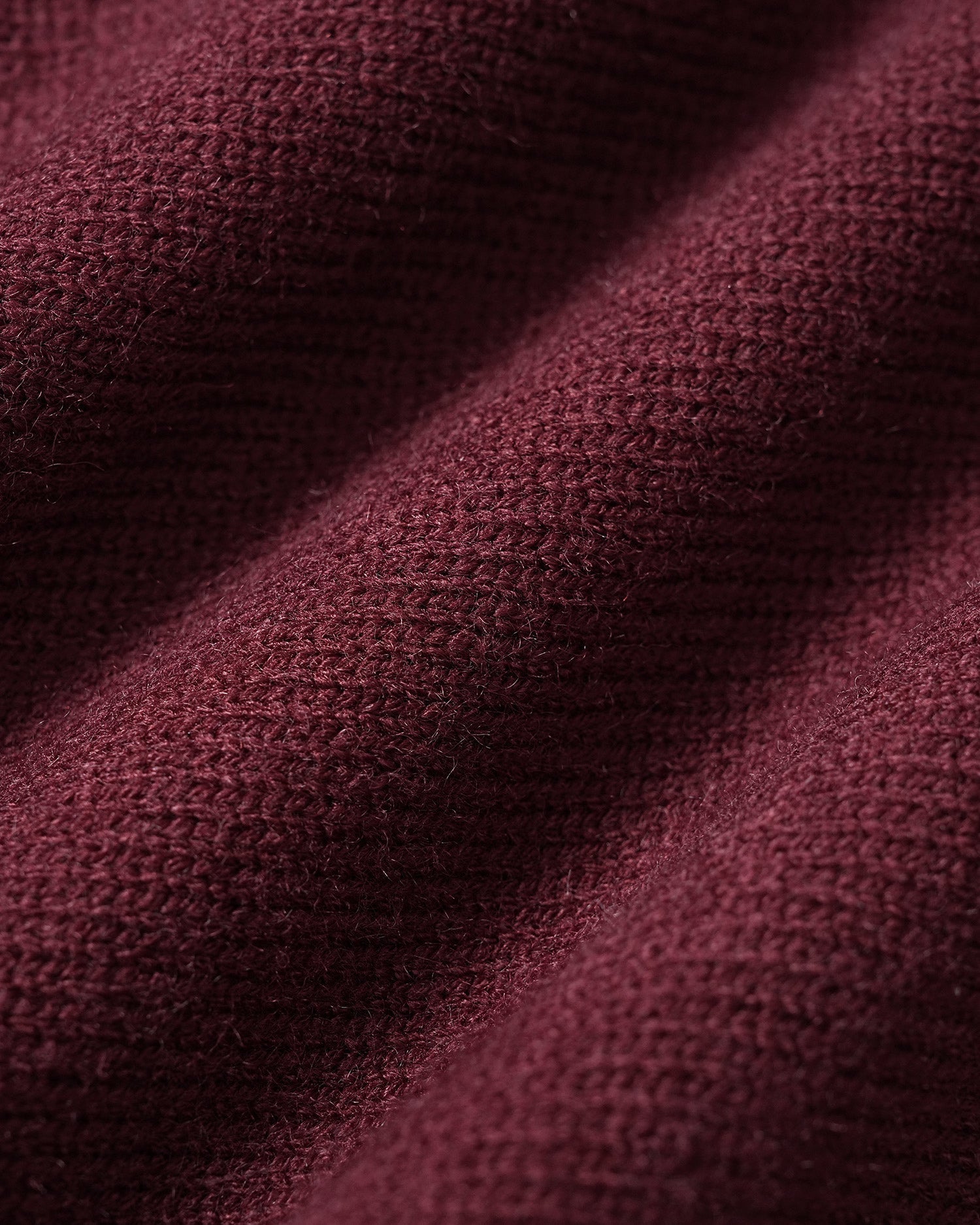 Wine Red Round Neck Button Knit Cardigan