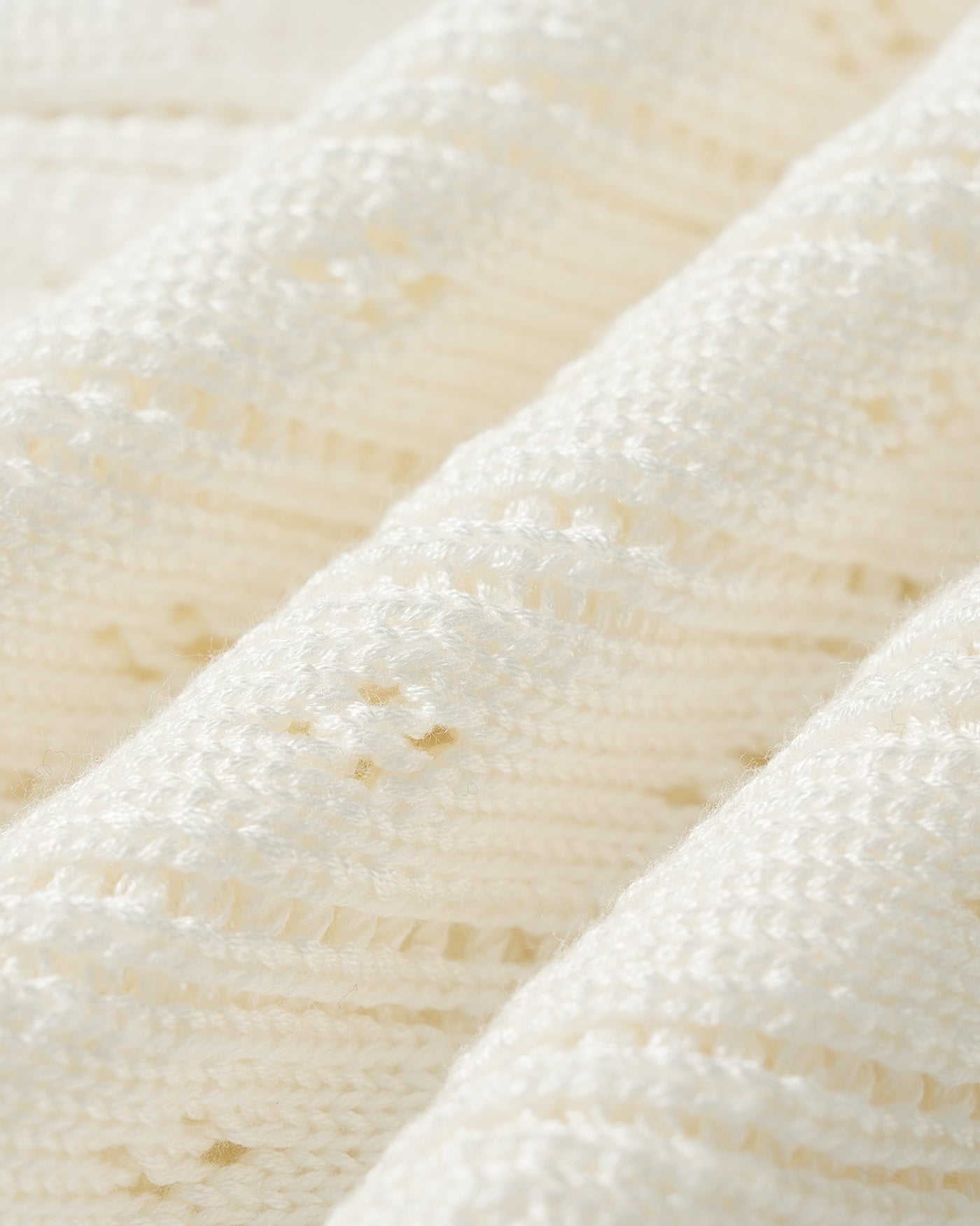 White Single Breasted Knit Cardigan