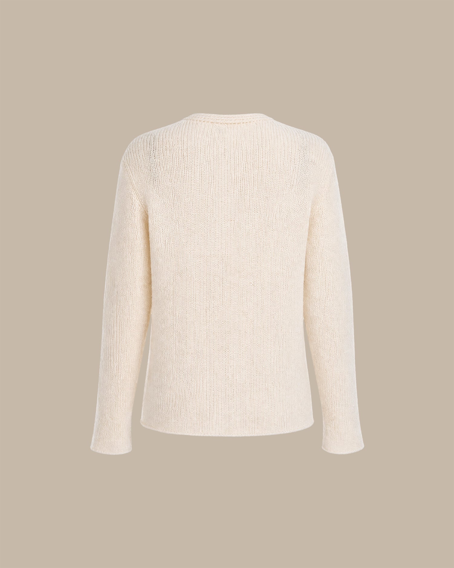 Apricot V Neck Pockets Knit Cardigan