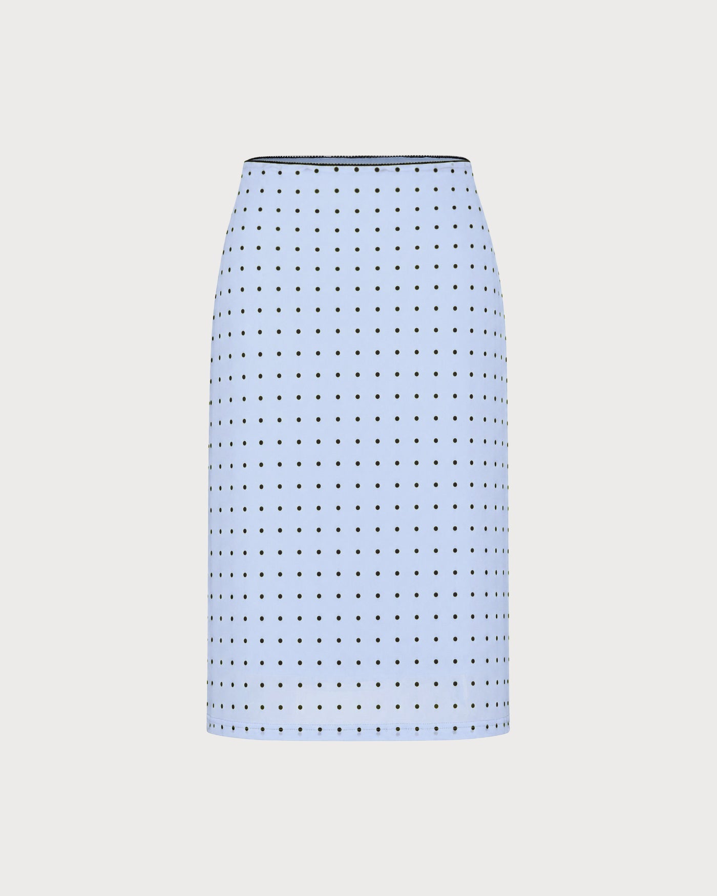 Blue Polka Dot Splicing A-Line Skirt