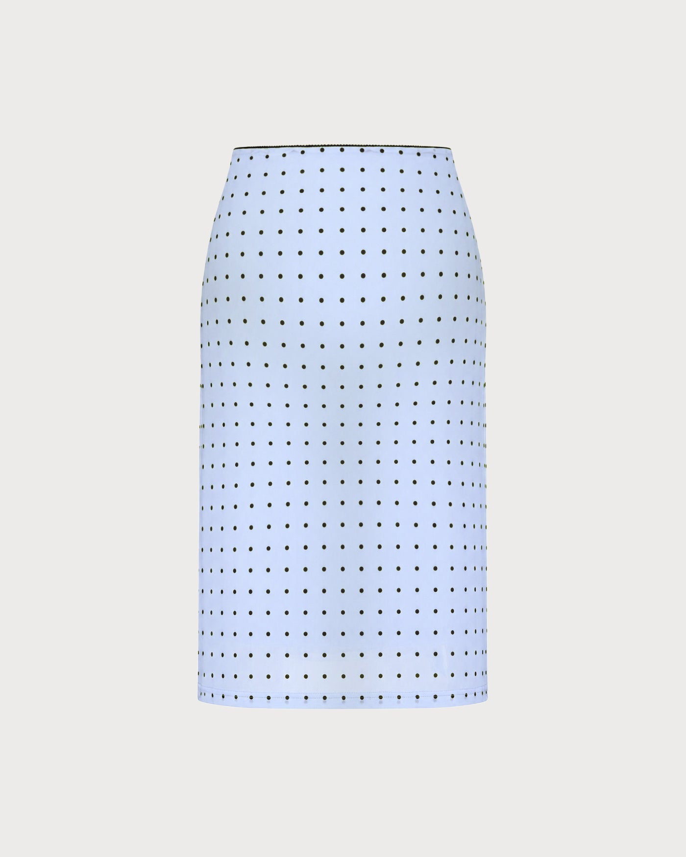 Blue Polka Dot Splicing A-Line Skirt
