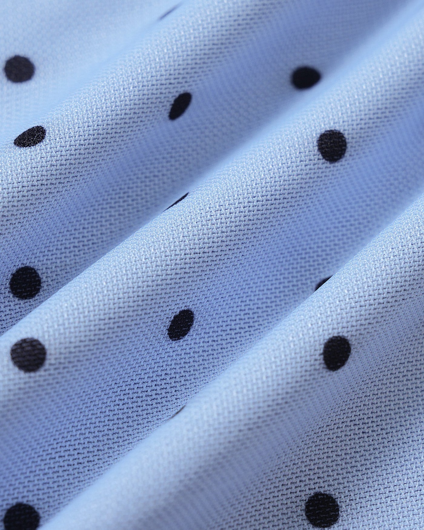 Blue Polka Dot Splicing A-Line Skirt