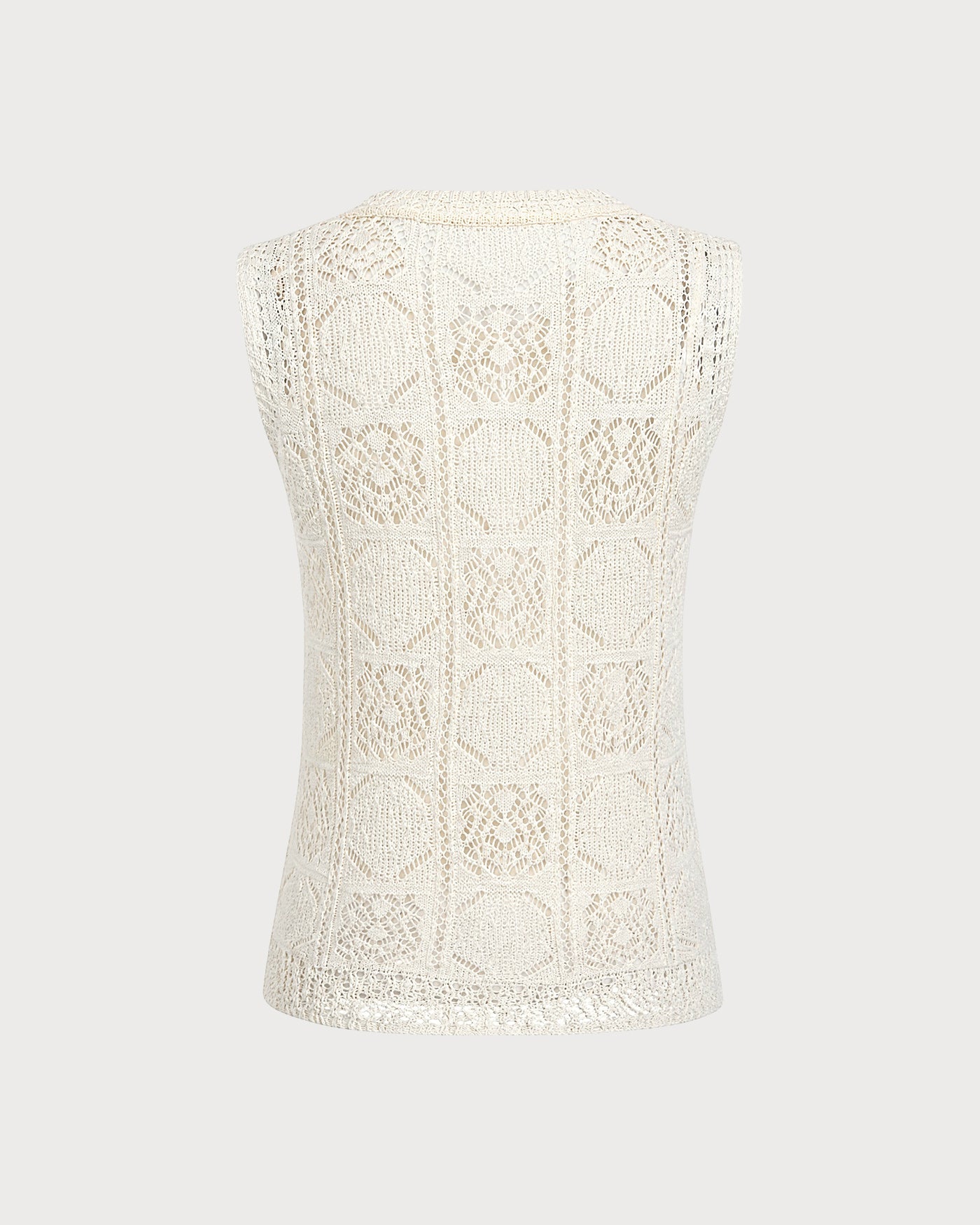 Apricot Round Neck Textured Knit Sweater