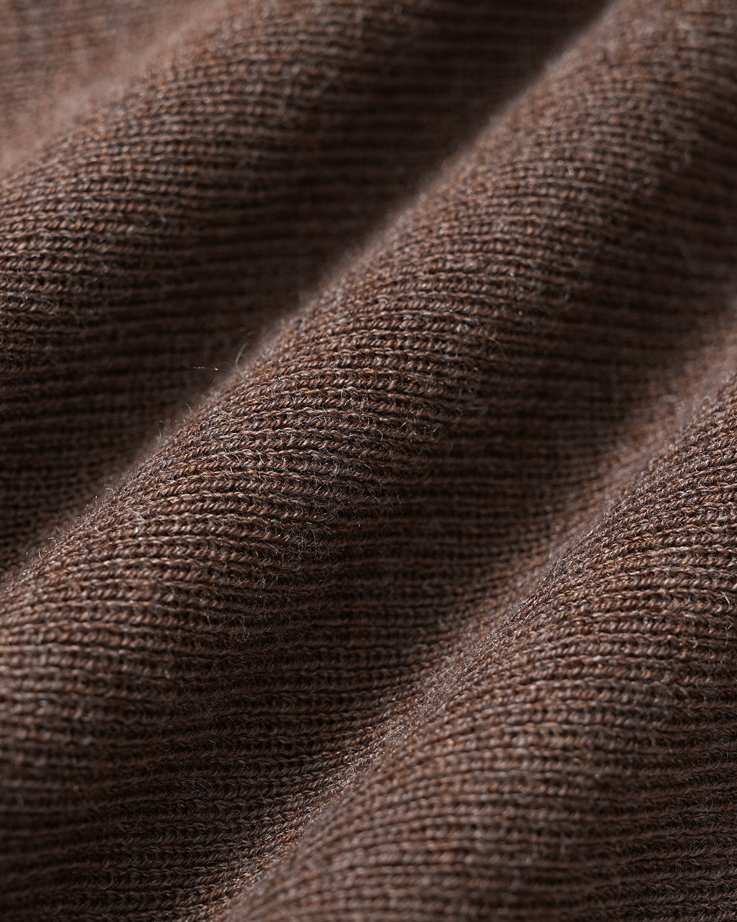 Coffee V Neck Lace Knit Sweater