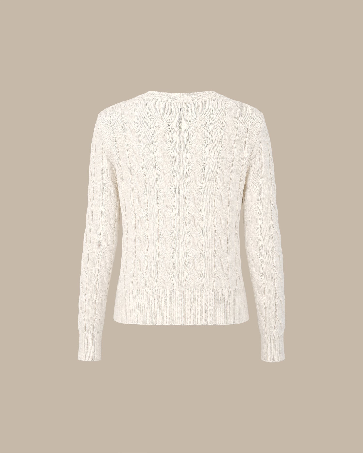 Off White Textured Button Knit Cardigan