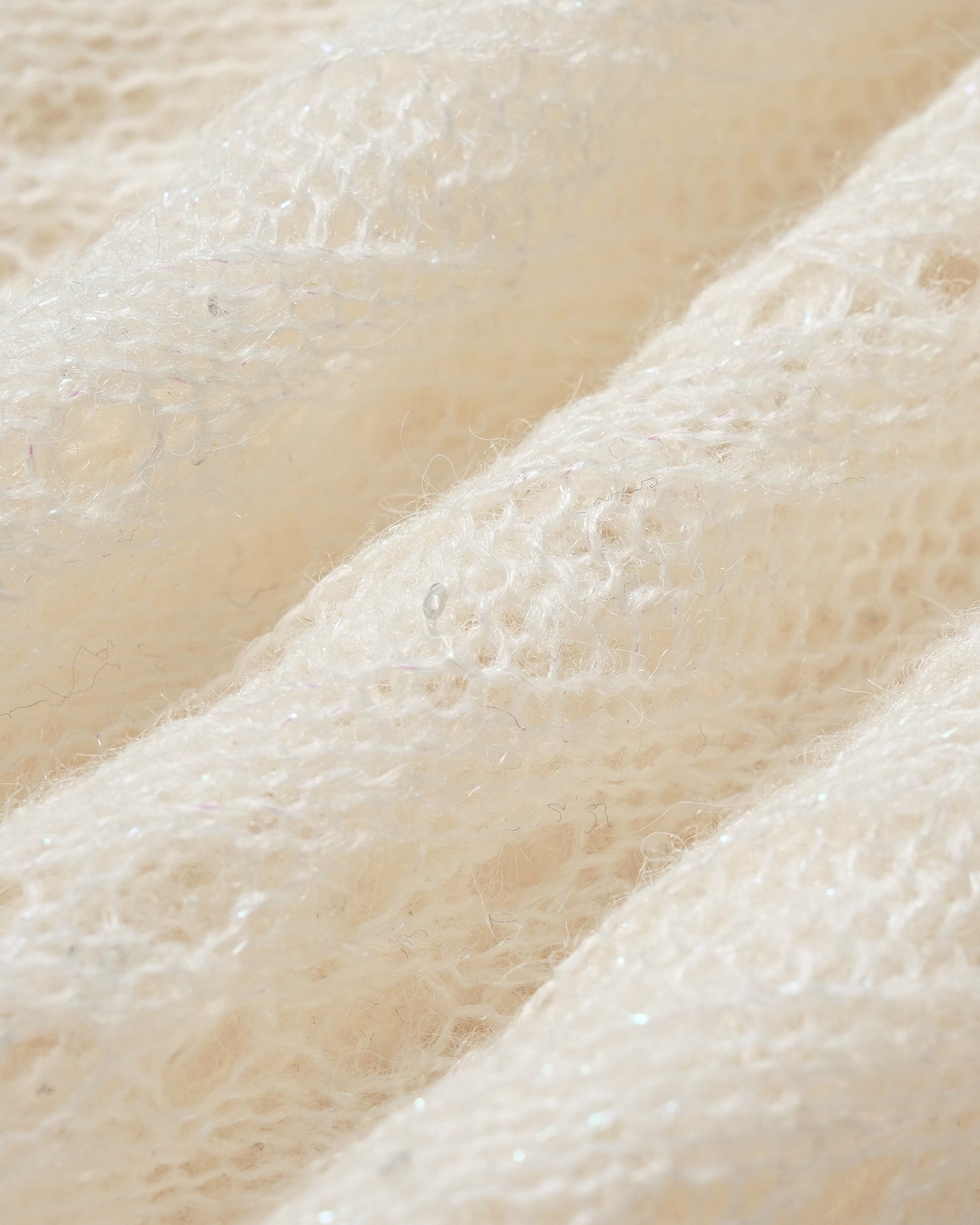 Apricot Cut Out Sequin Knit Cardigan