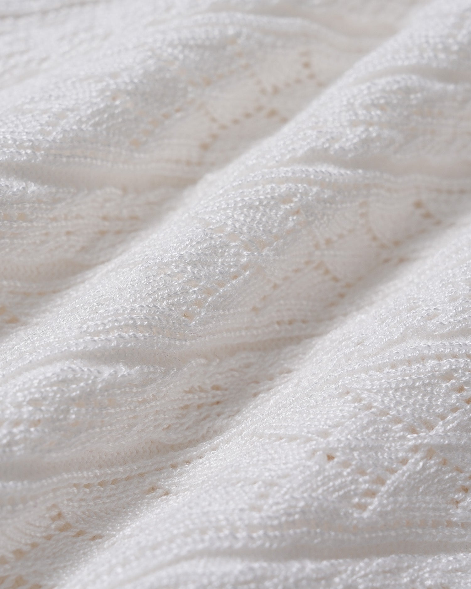 White Collar Single Breasted Knit Cardigan