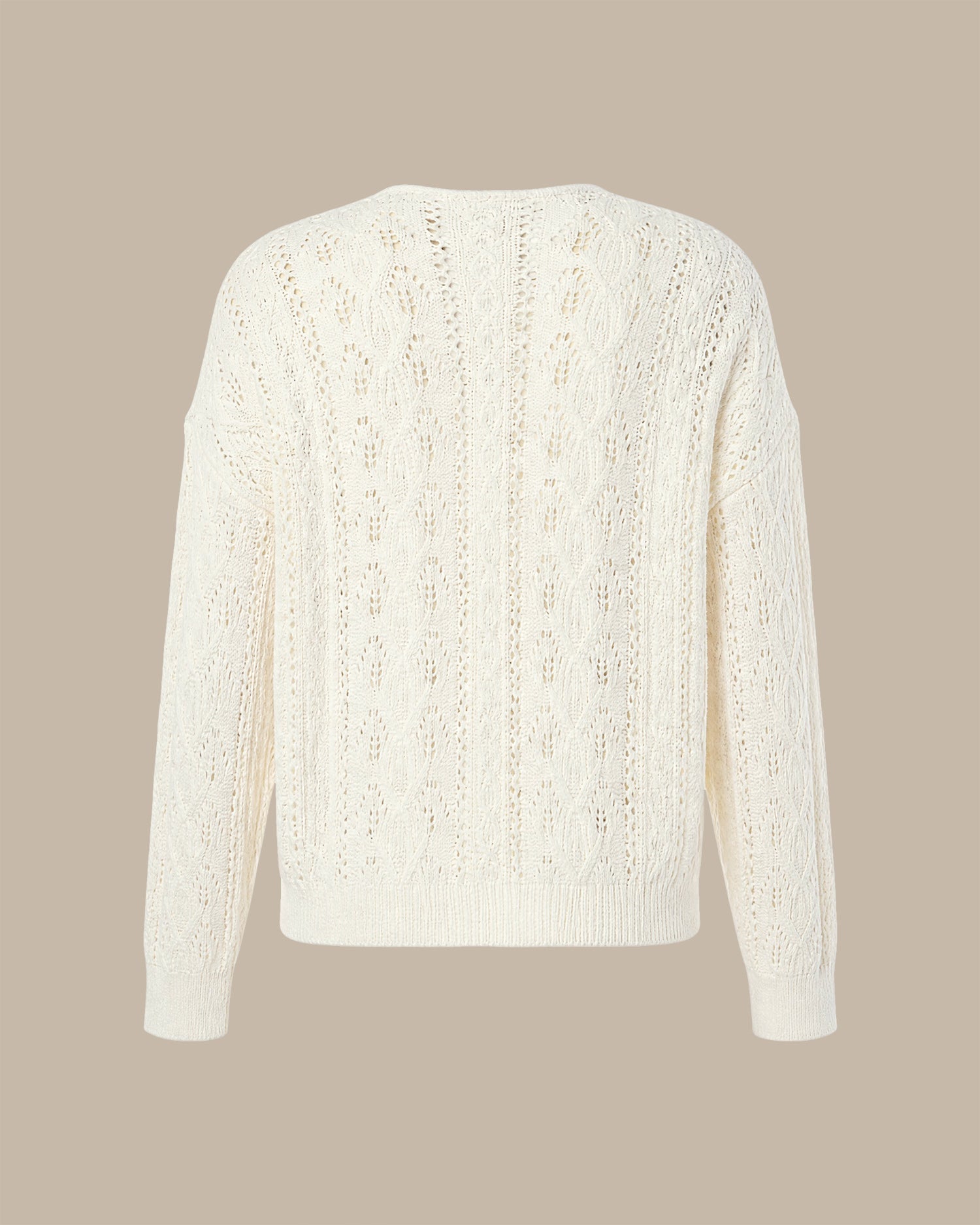 Apricot V Neck Cut Out Knit Cardigan