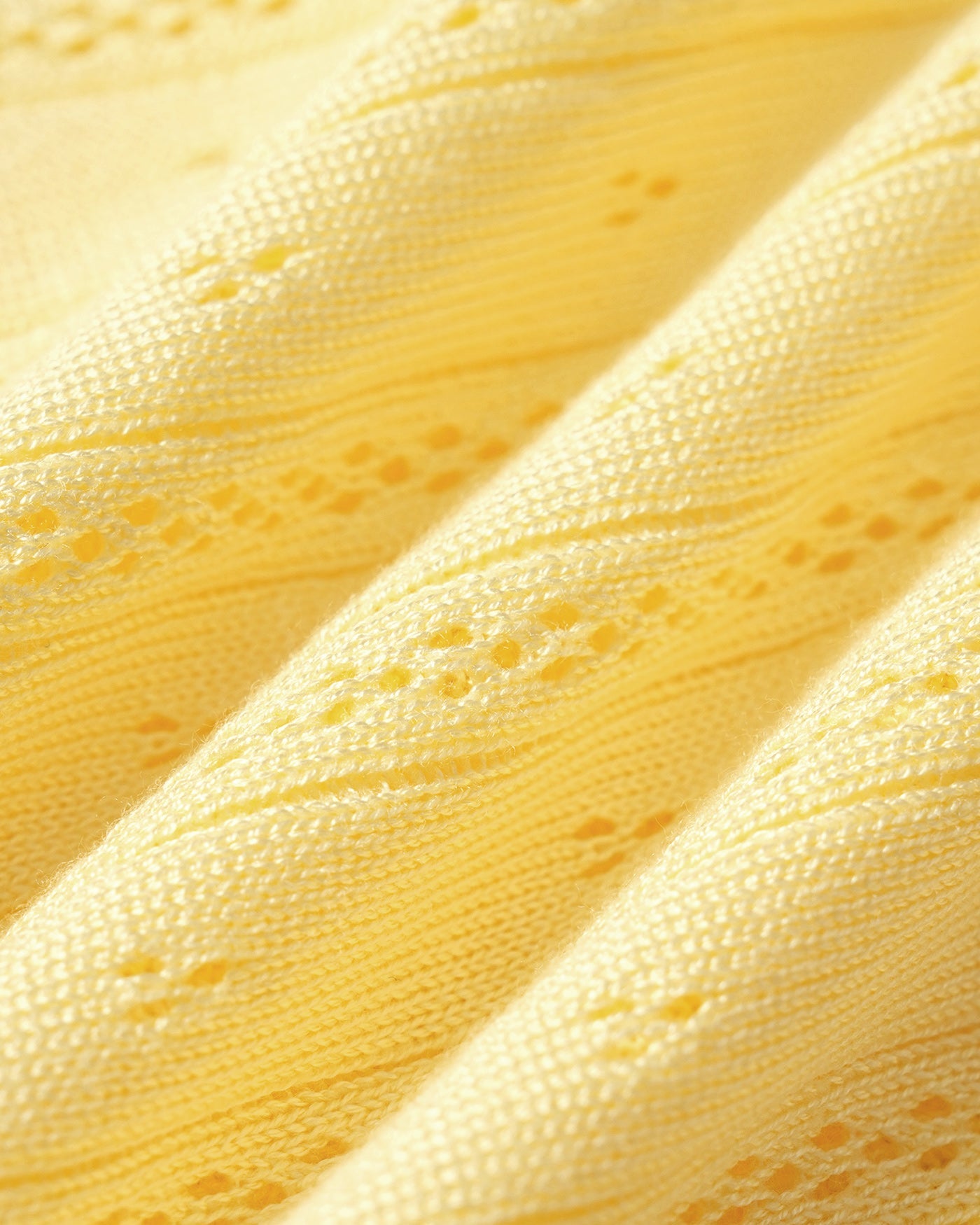 Yellow Collar Button Textured Sweater