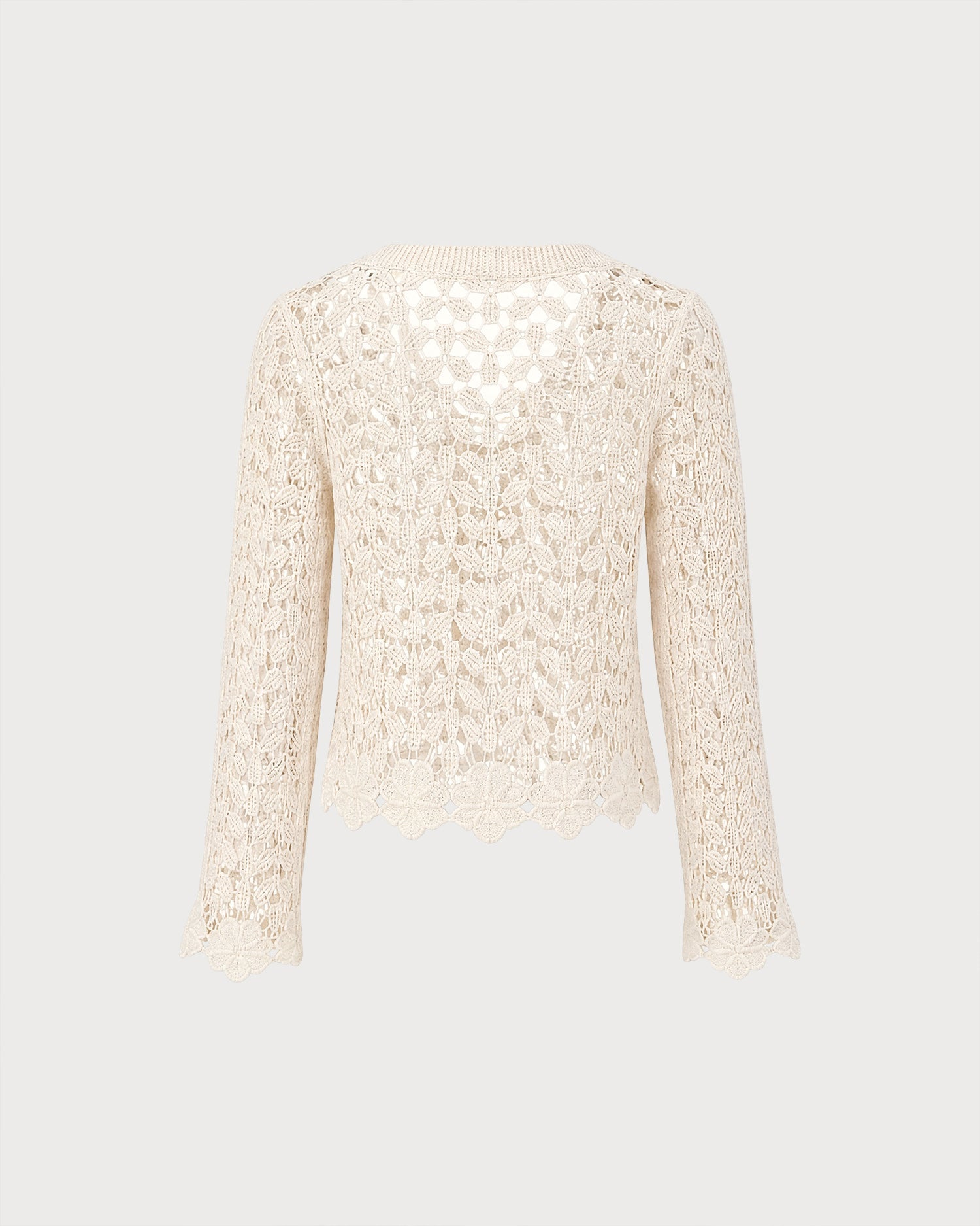 Apricot Cut Out Button Knit Cardigan