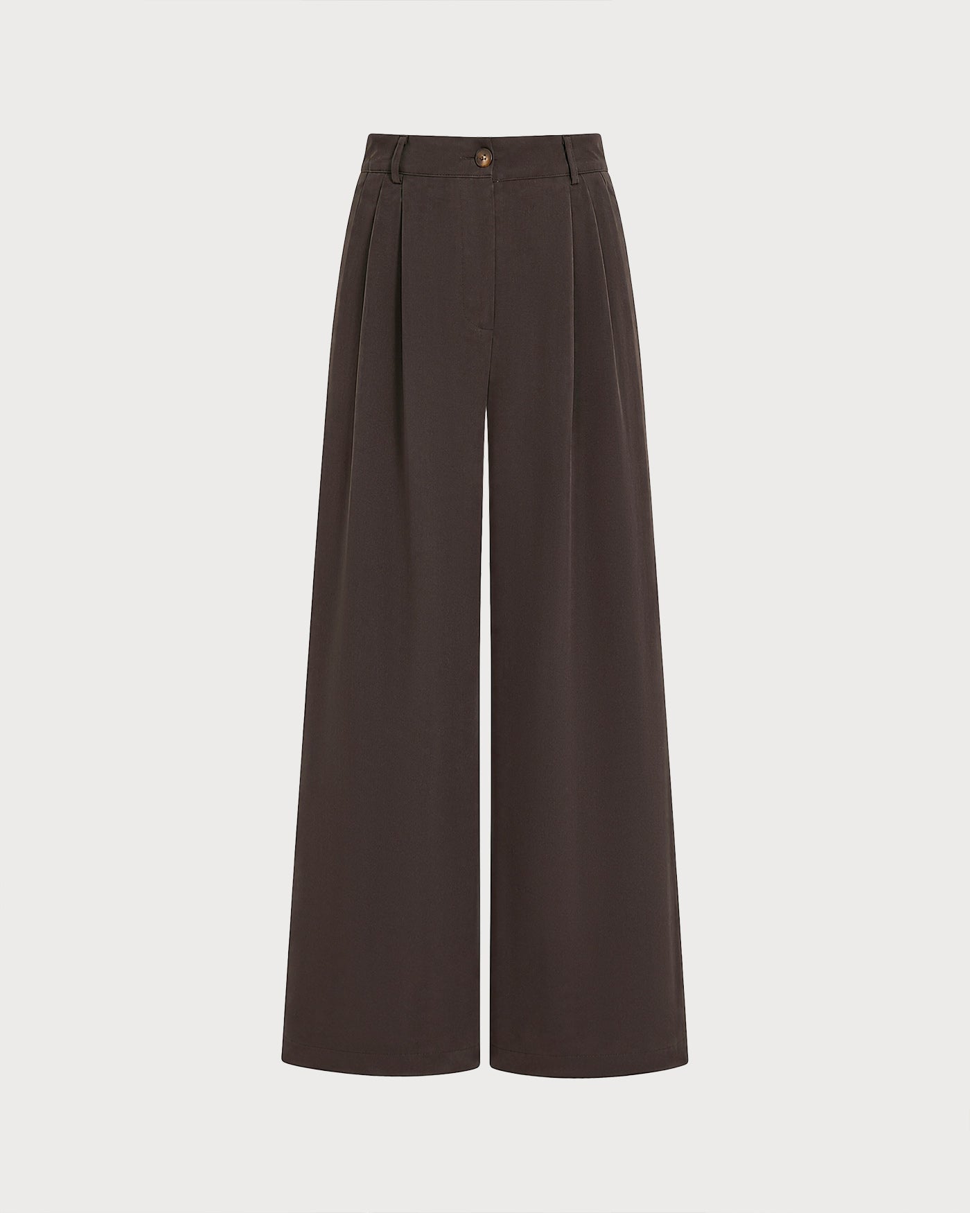 Coffee Pockets Button Straight Pants