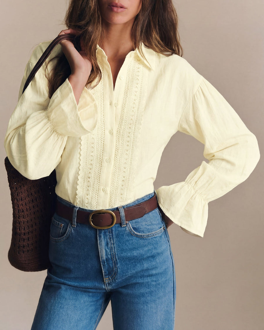 Apricot Long Sleeve Button Shirt
