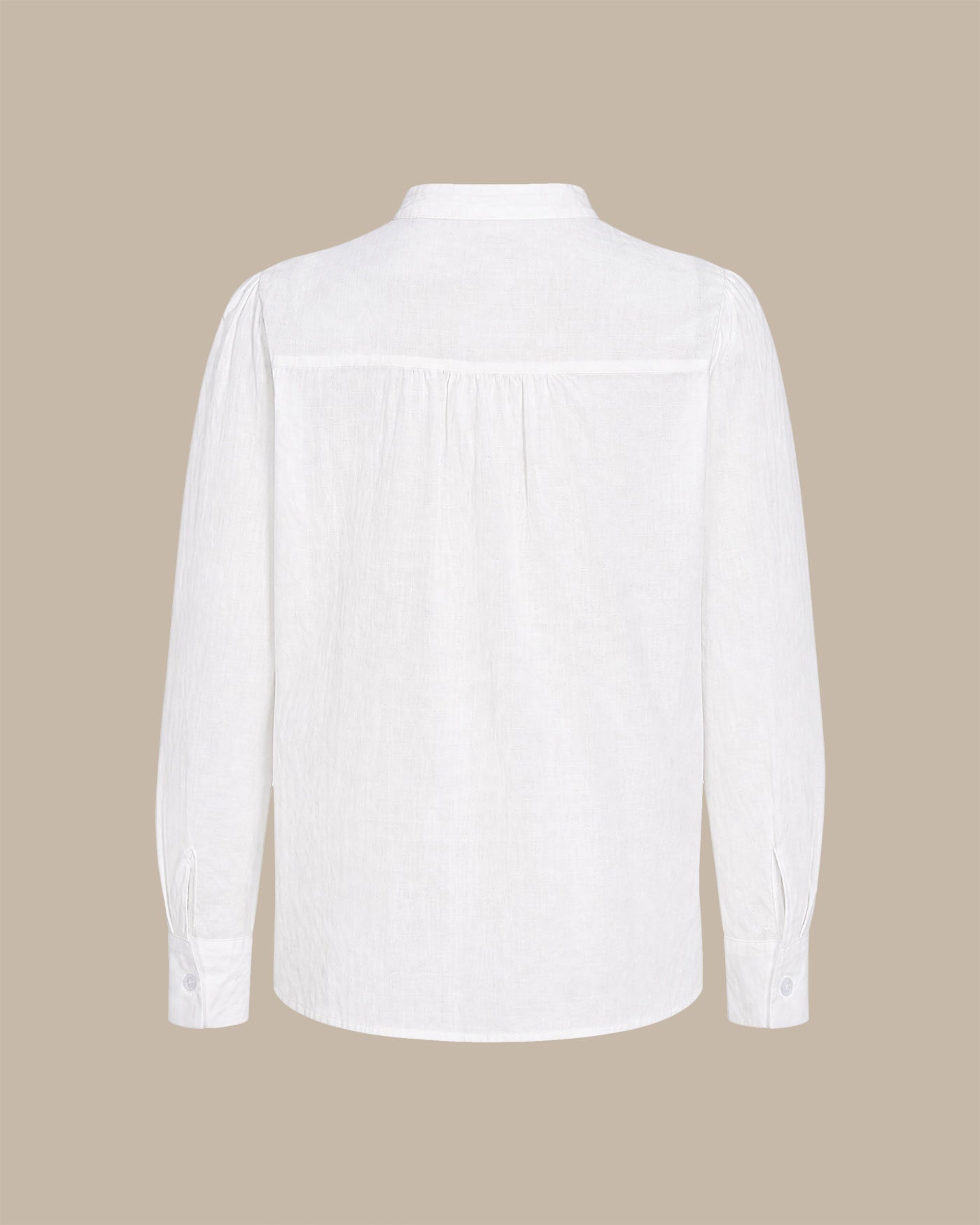 White V Neck Textured Button Shirt