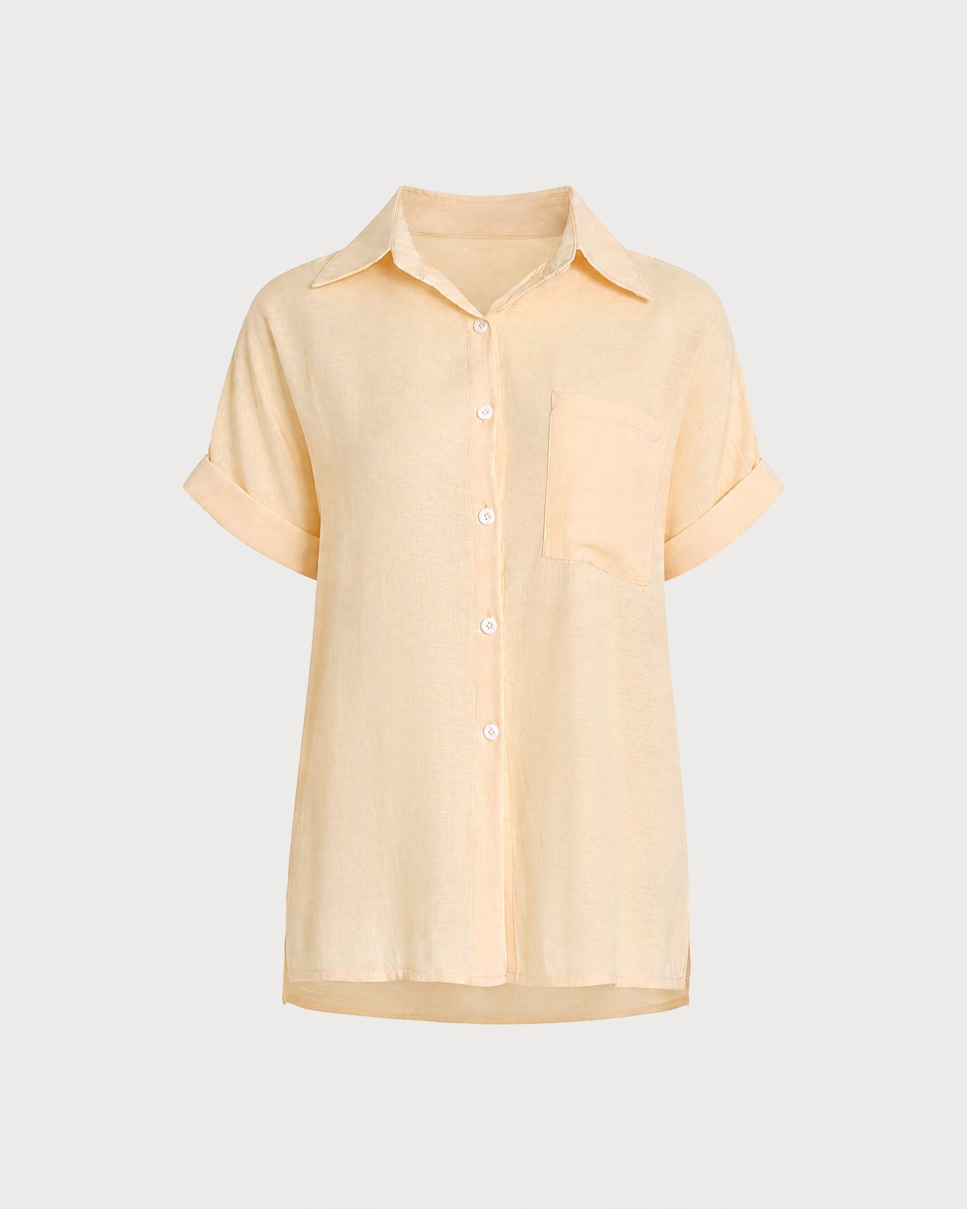 Apricot Short Sleeve Button Shirt