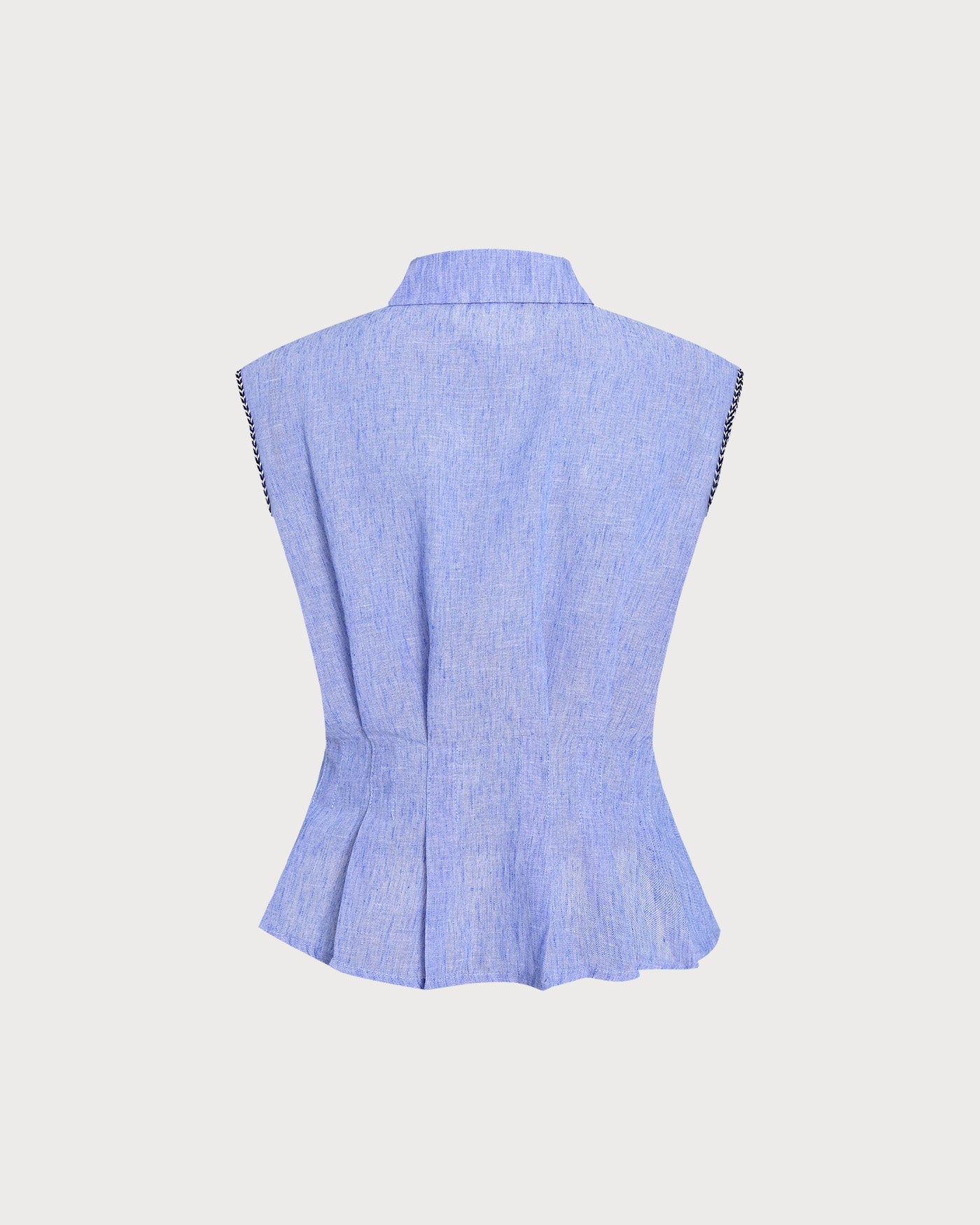 Blue Collar Ruched Button Tank Top