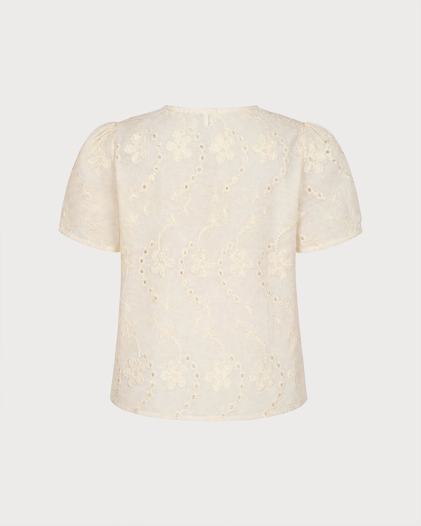 Apricot V Neck Floral Button Tee