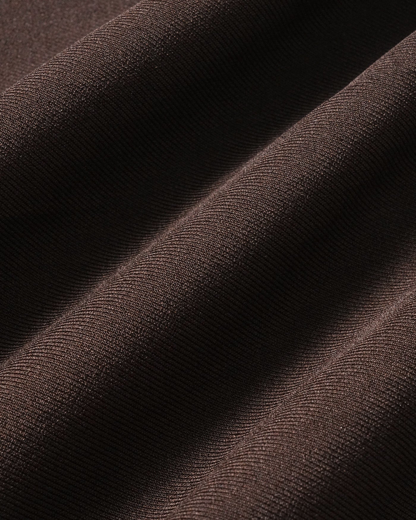 Coffee Elastic Waist Pockets Straight Pants