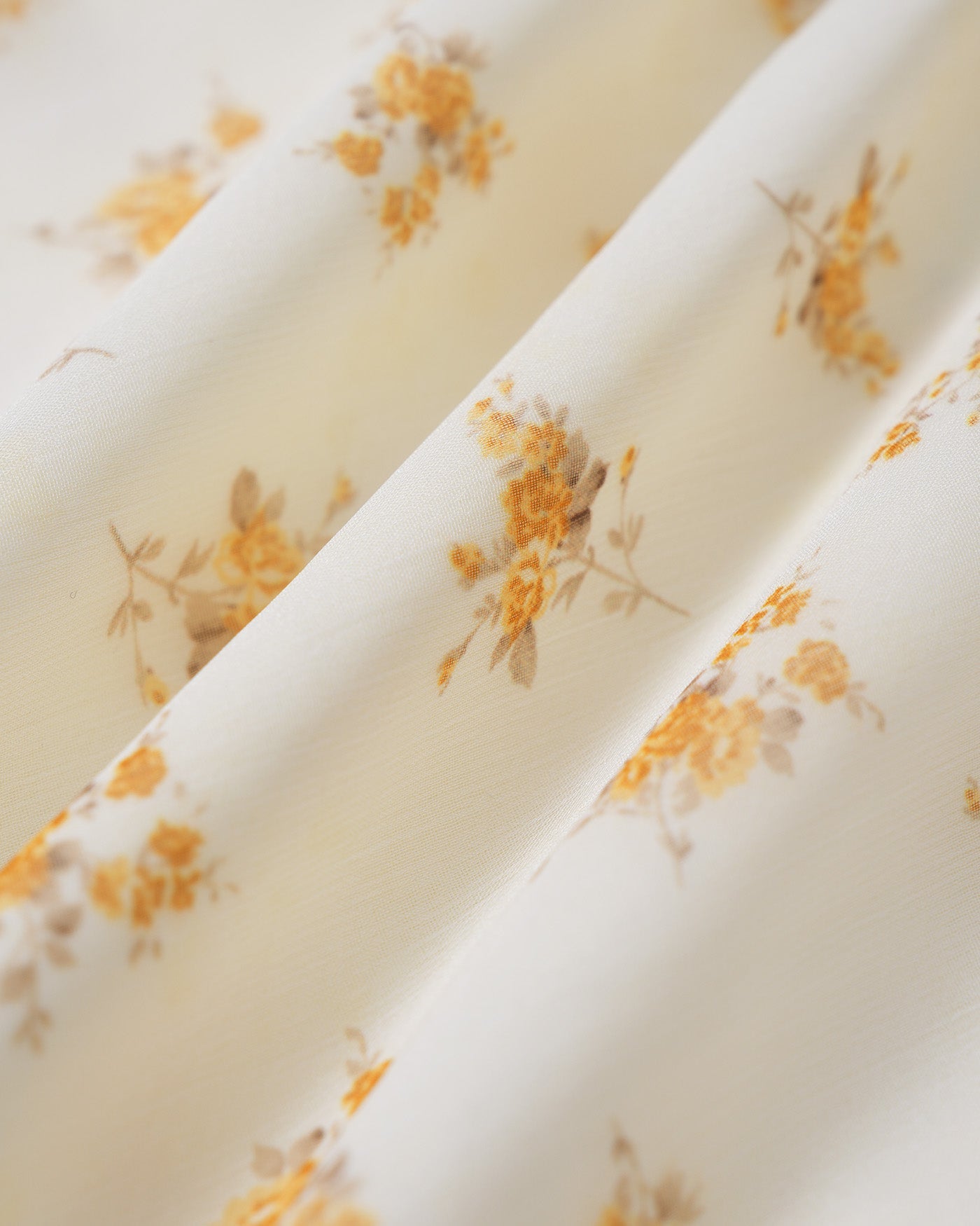 Apricot Floral Ruffle Slip Maxi Dress
