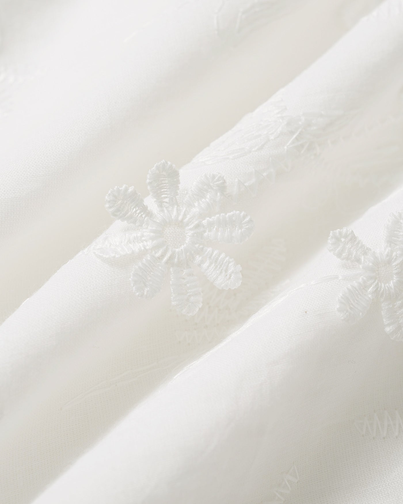 White Square Neck Lace Flowers Maxi Dress