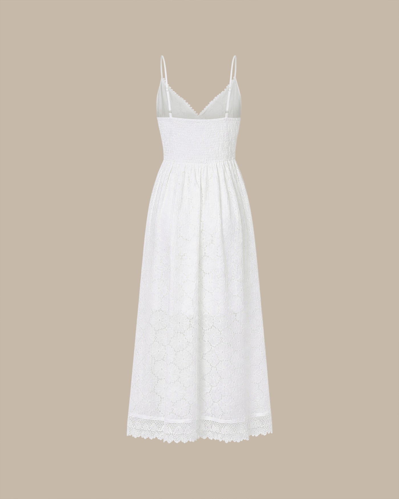 White Textured Cut Out Slip Maxi Dress
