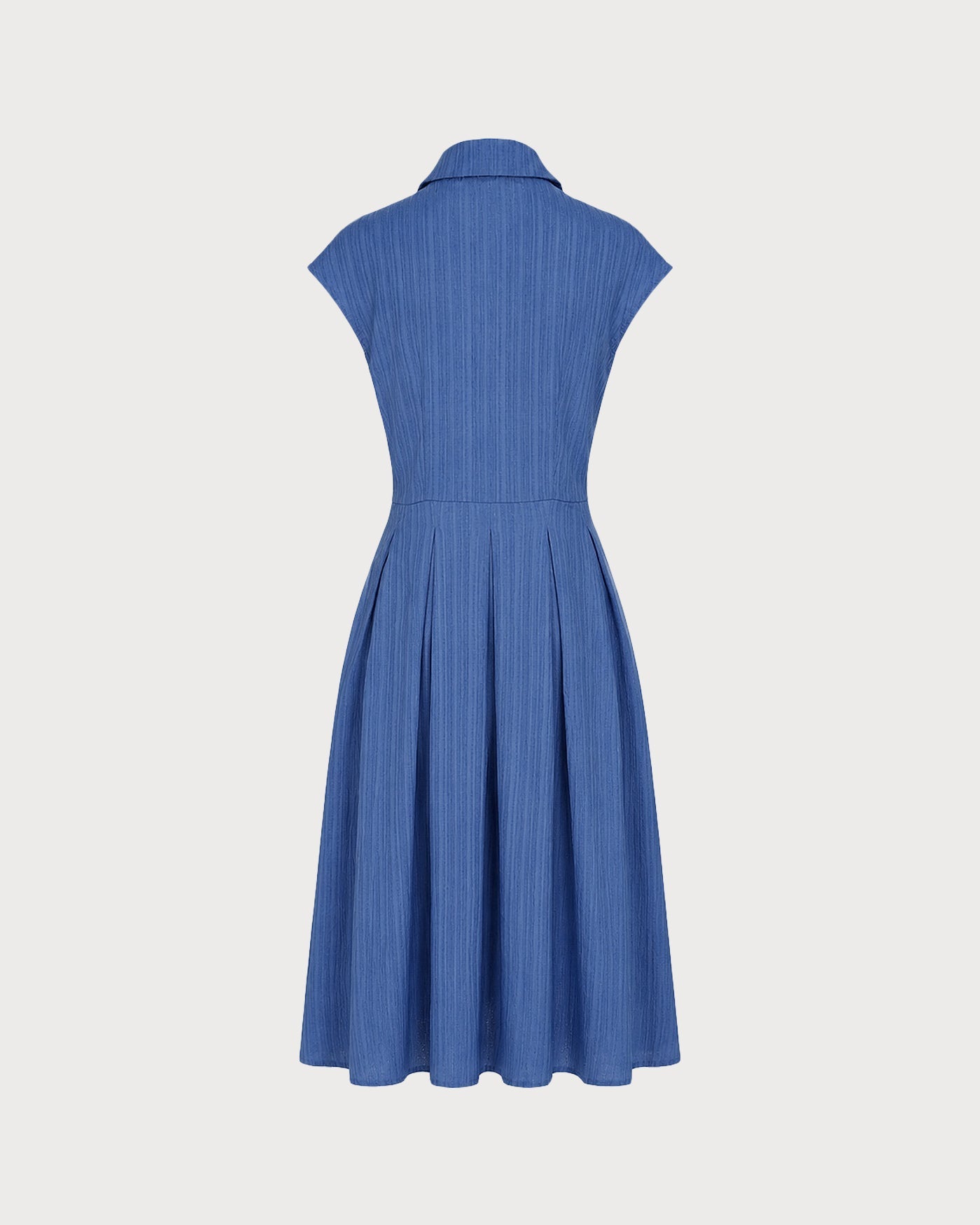 Blue Collar Button Button Midi Dress
