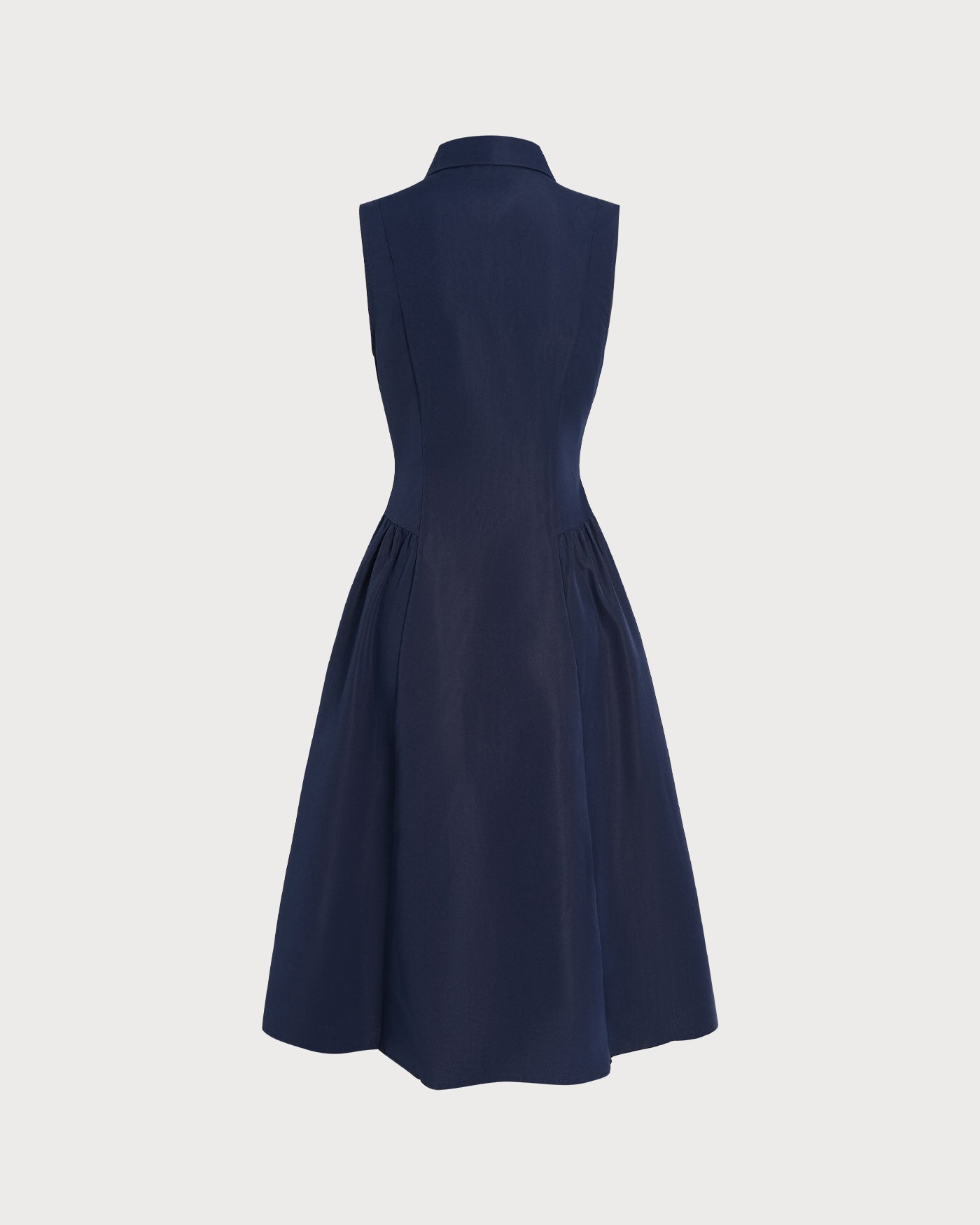 Blue Collar Button Tunic Midi Dress