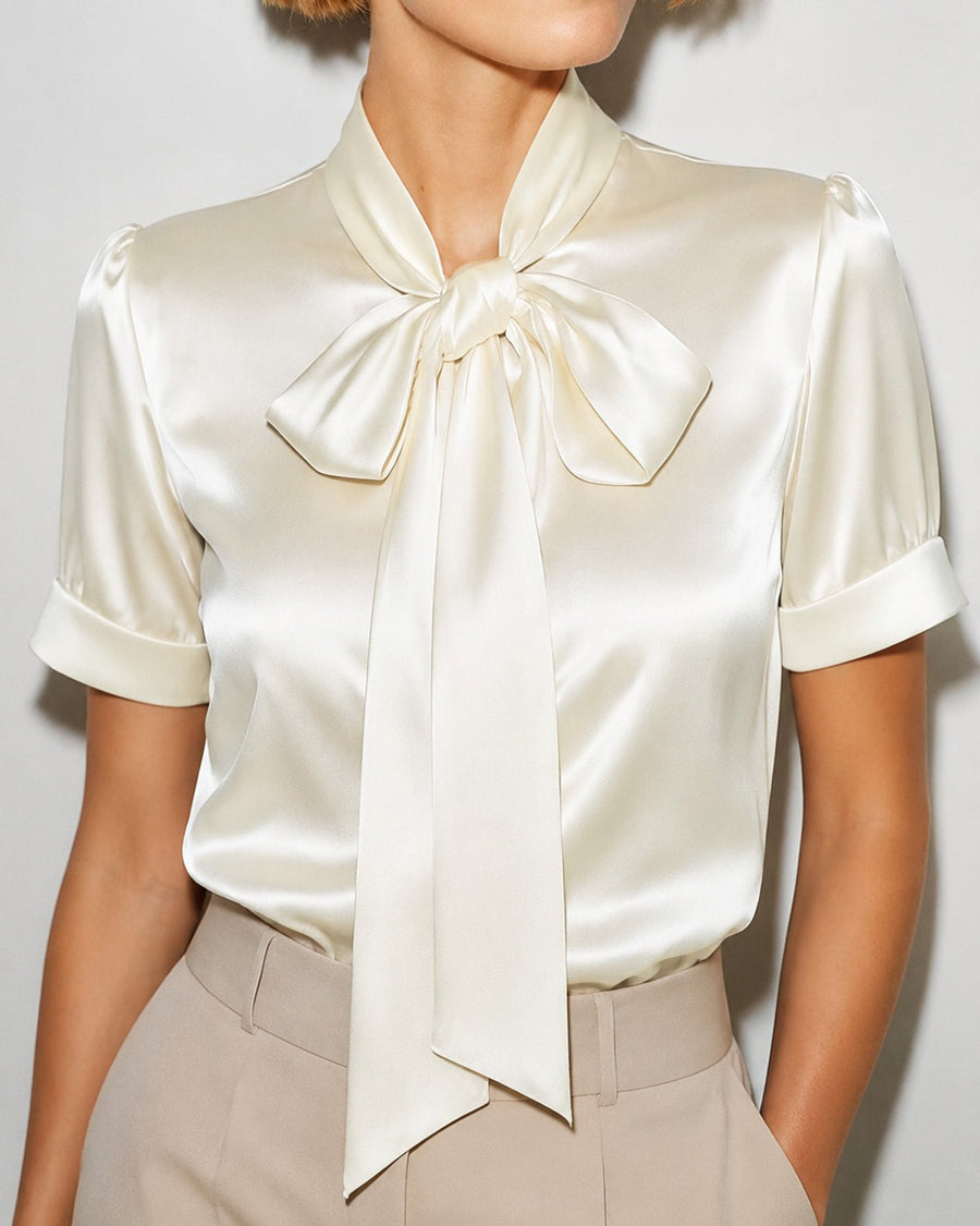 Off White Turtle Tie Regular Sleeve Shirt