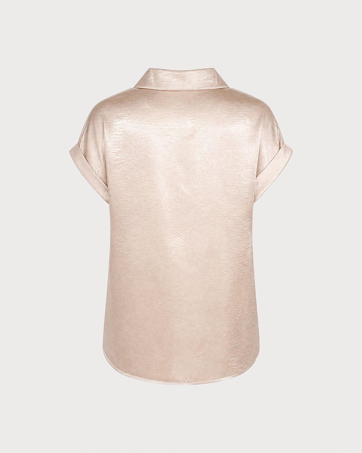 Apricot Collar Short Sleeve Shirt